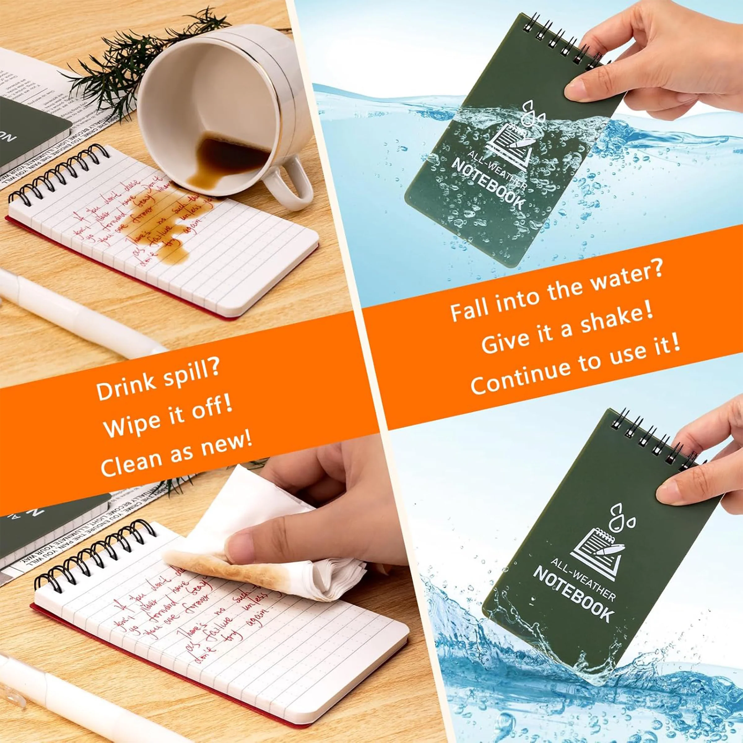3 X 5 Inch All Weather Mini Spiral Notepad