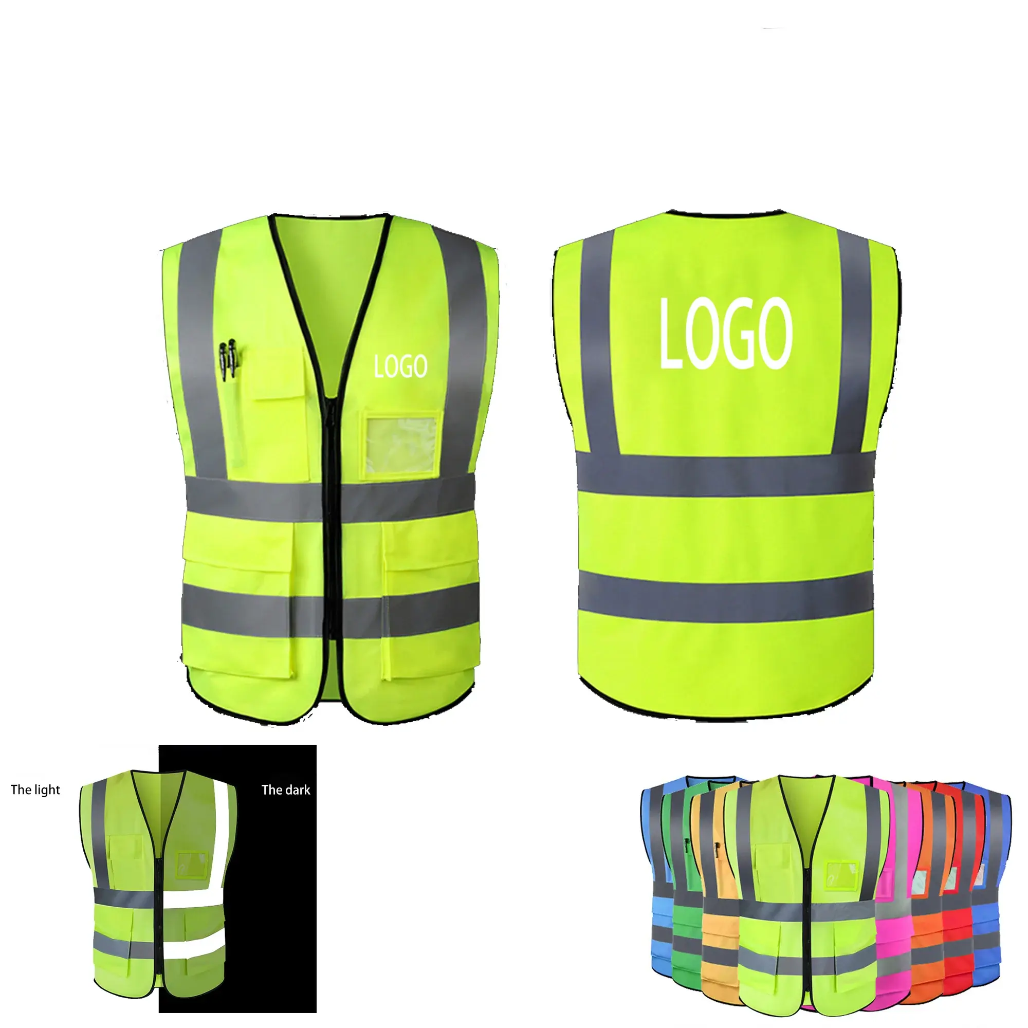 High Visibility Vest With Pocket Zipper