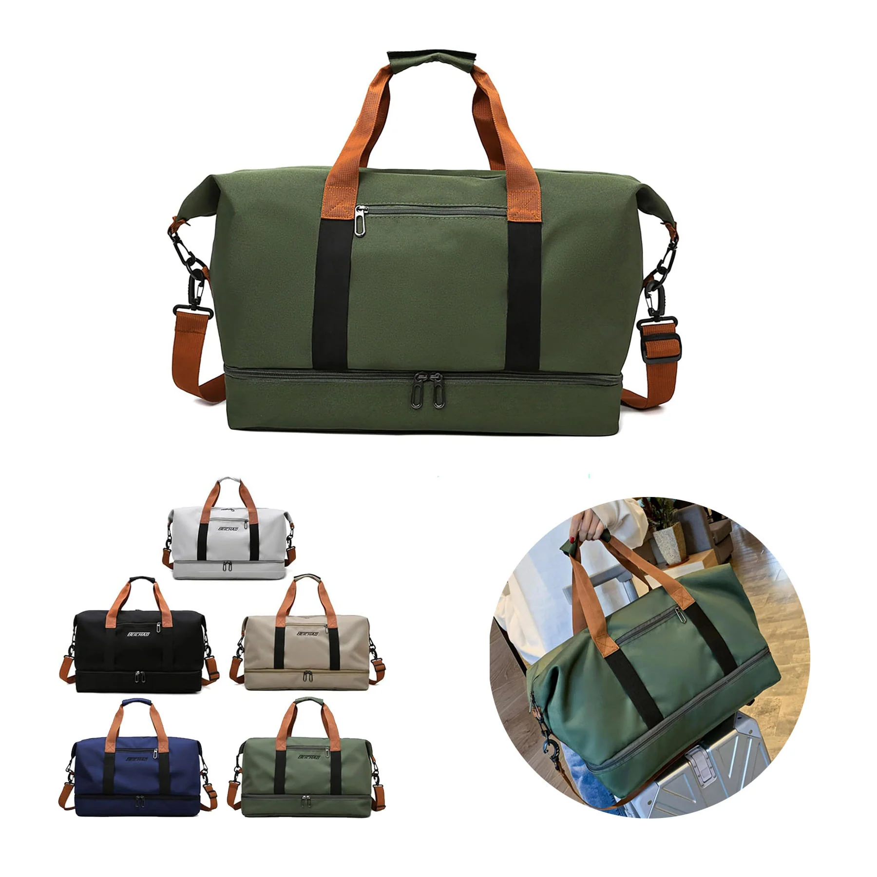 Large Capacity Waterproof Gym & Travel Duffle Bag