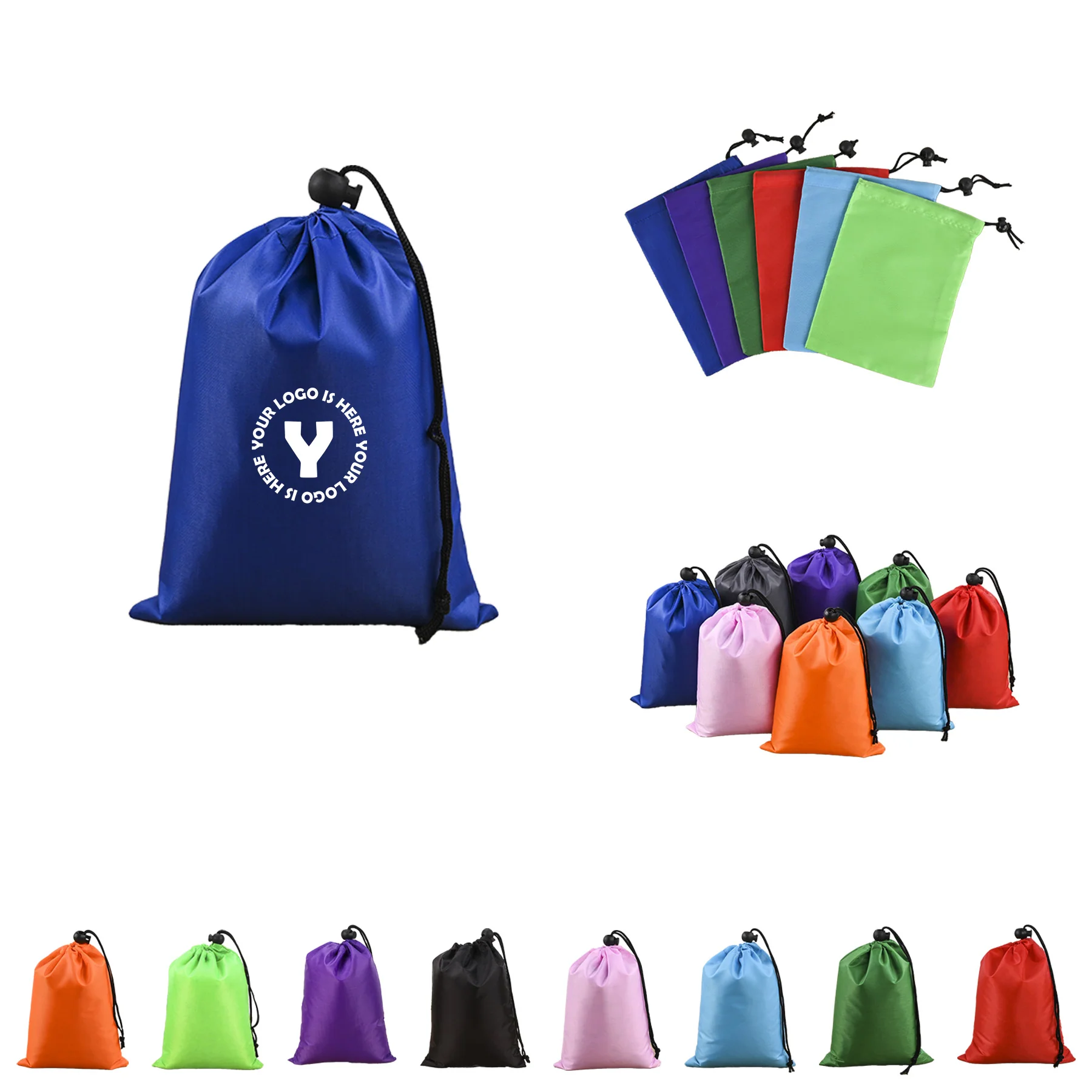 Mini Polyester Drawstring Bags Poly Goodie Treat Bag