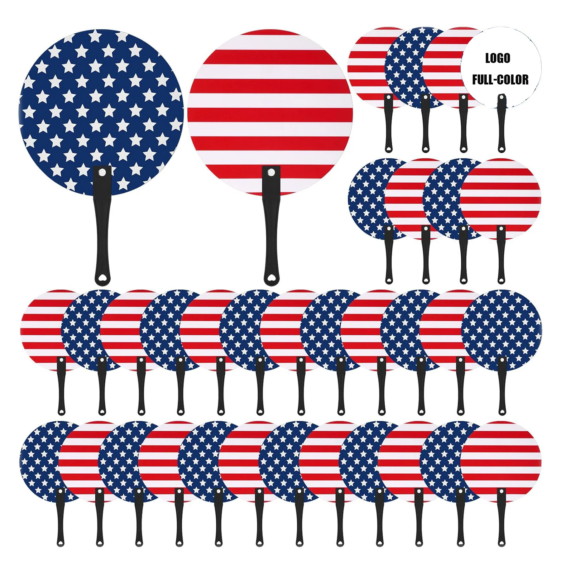 Full Color Plastic Hand Fan