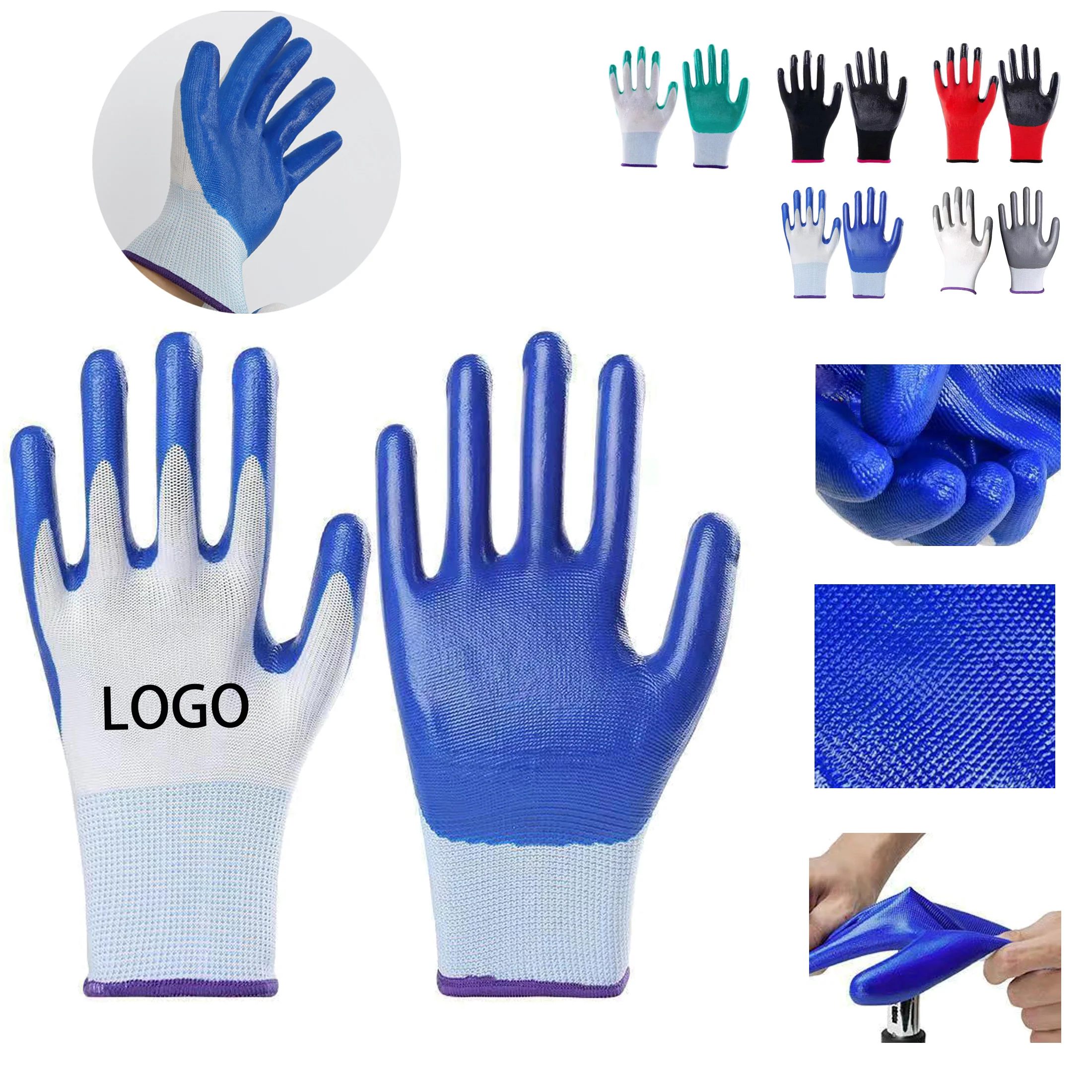 Wear-Resistant Nitrile Dipped Gloves