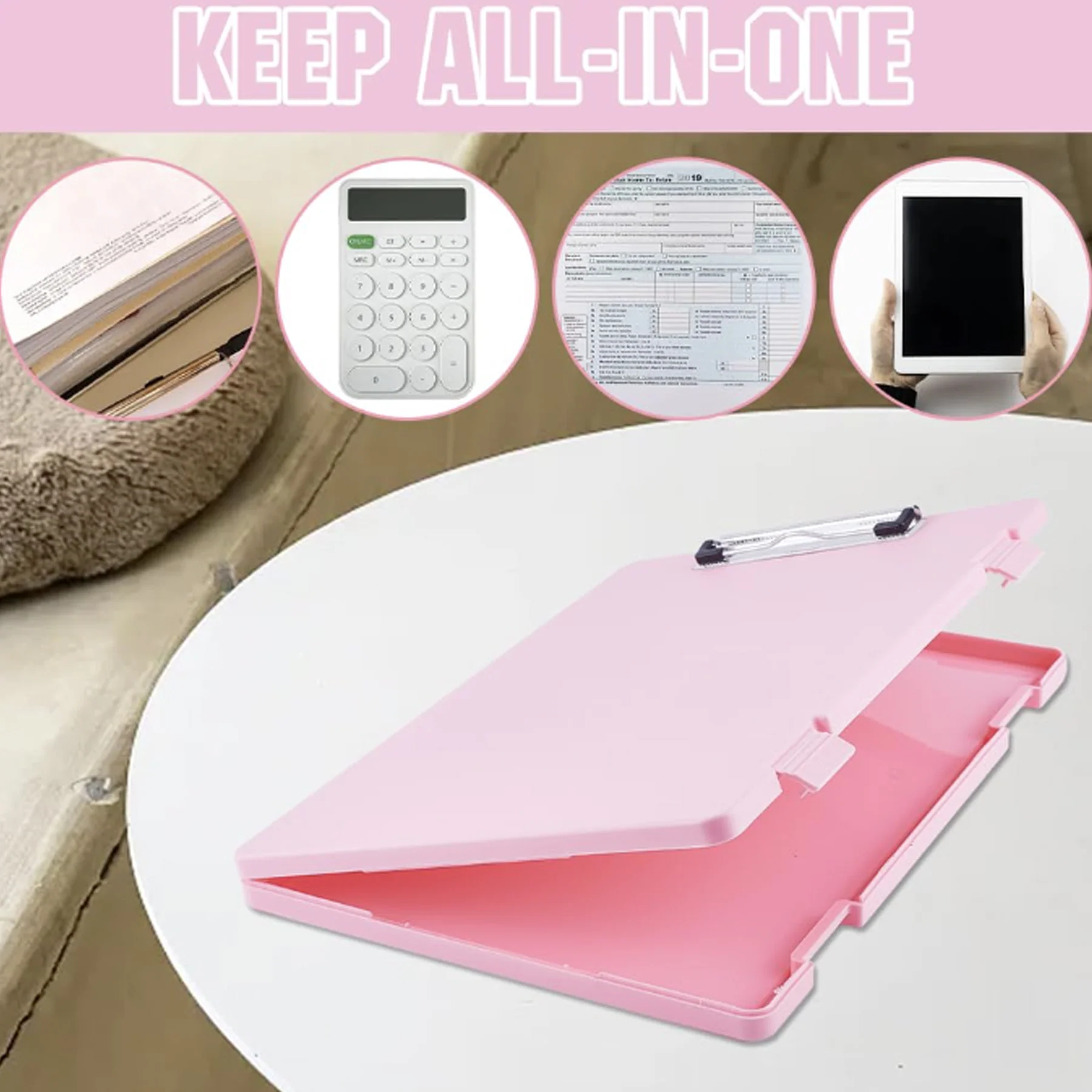 Folder-Style Writing Board With Storage Function
