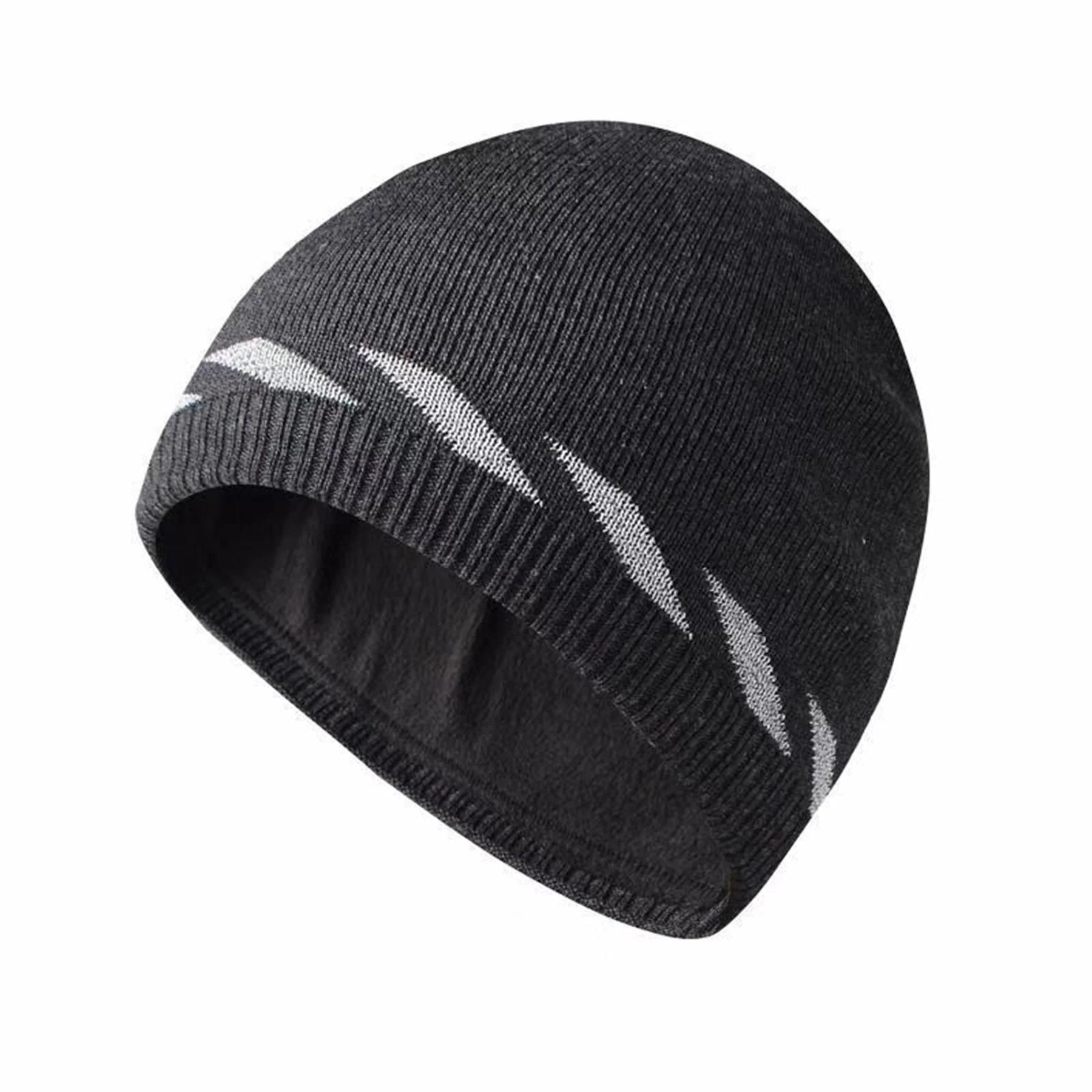Reflective Silk Beanie Outdoor Night Work Knit Hats