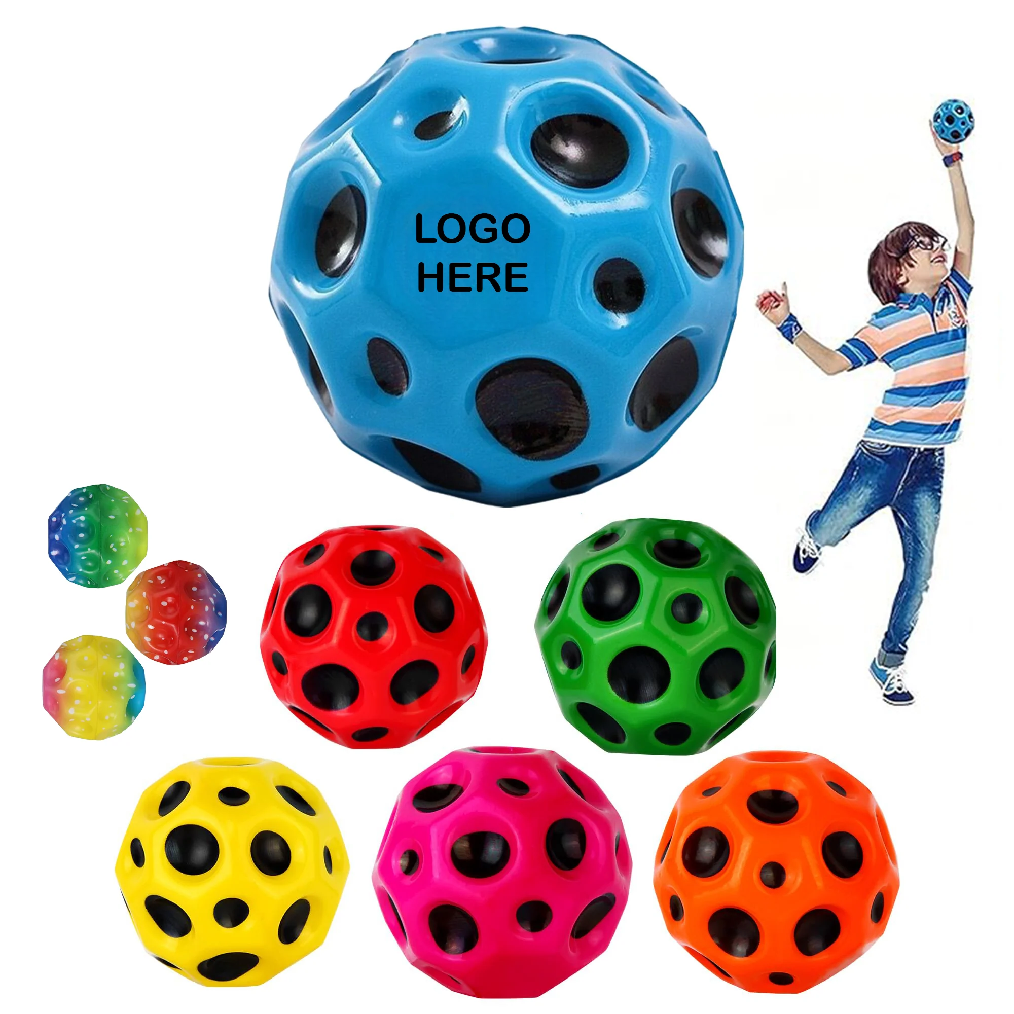 PU Moon Crater Super Bouncy Ball