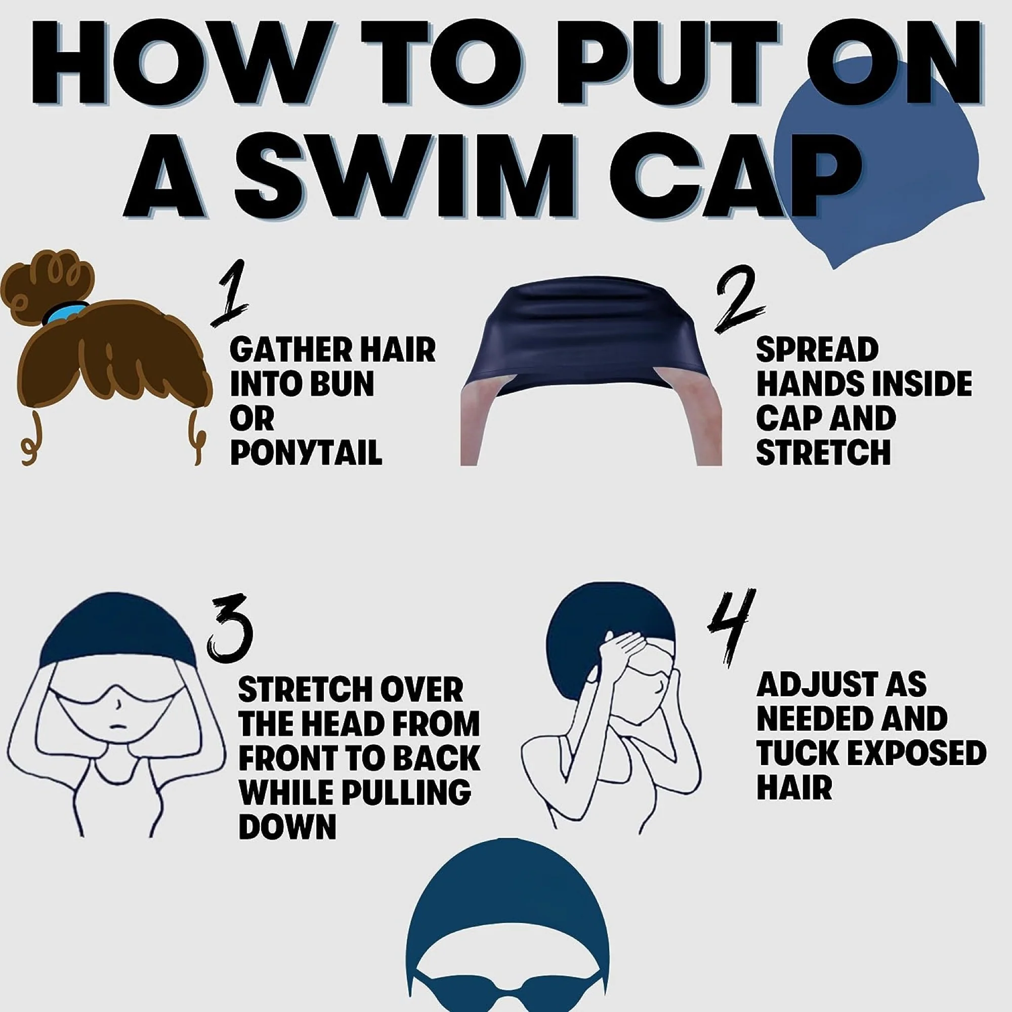 Moq 20 Silicone Swimming Cap