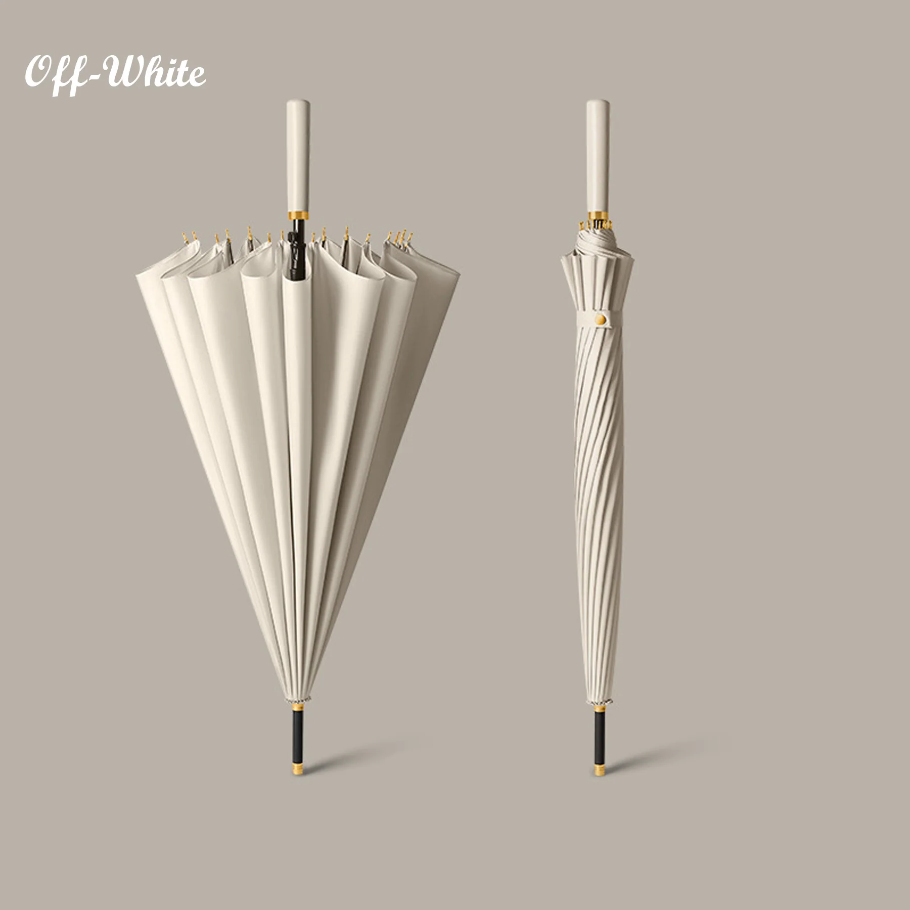 16-Rib Straight Shaft Automatic Umbrella