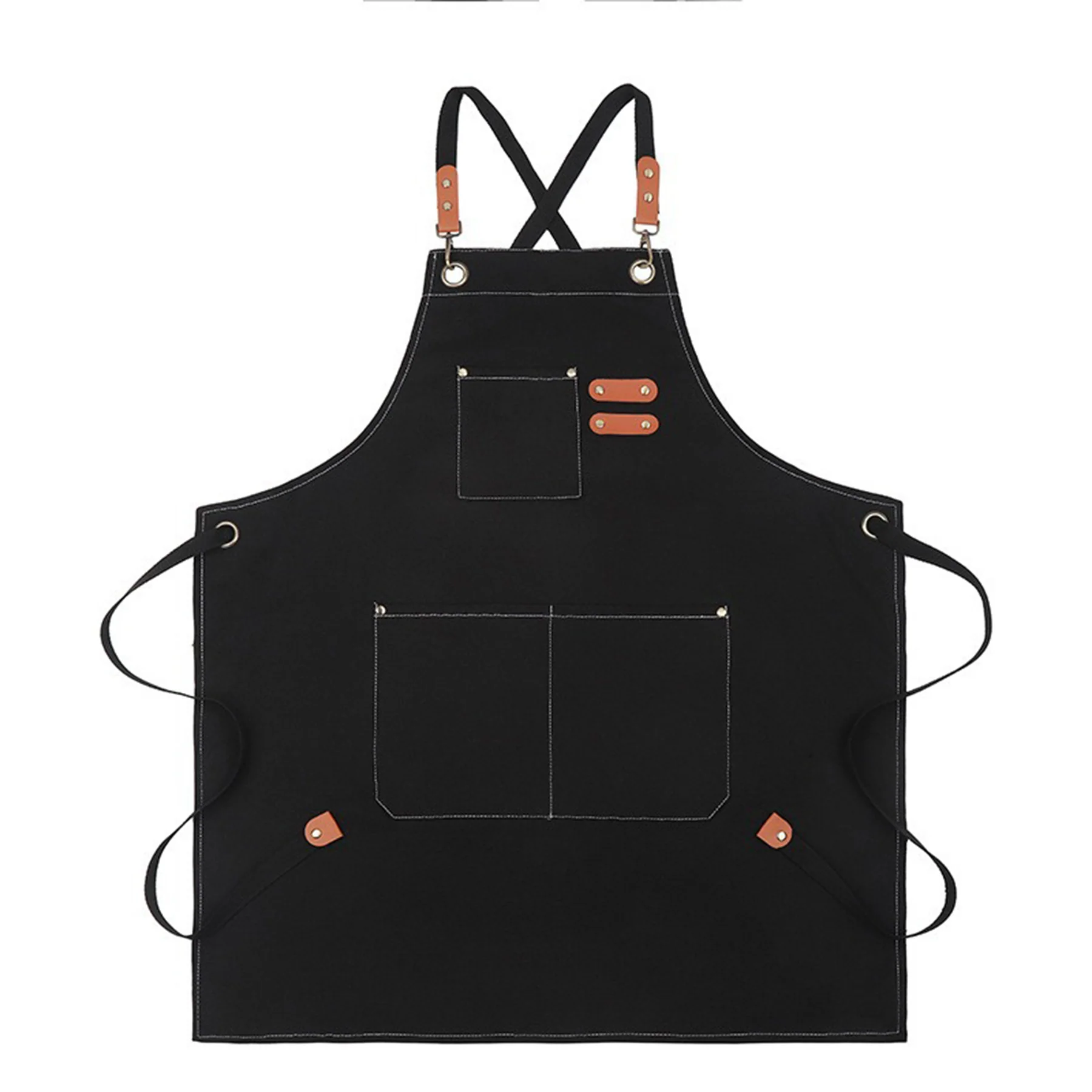 Baking Shop Work Canvas Apron With Adjustable Straps