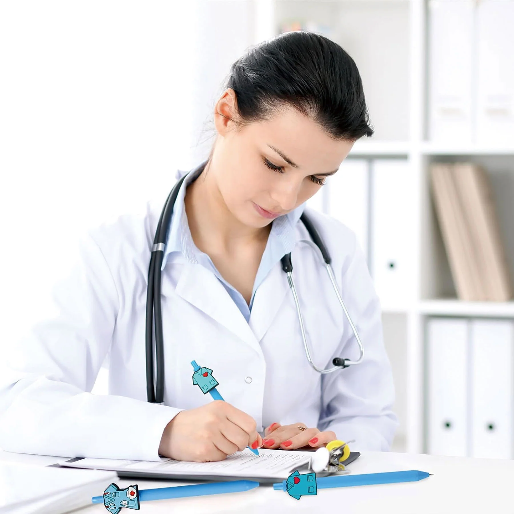 Cute Nurse Theme Retractable Fine Point Pen