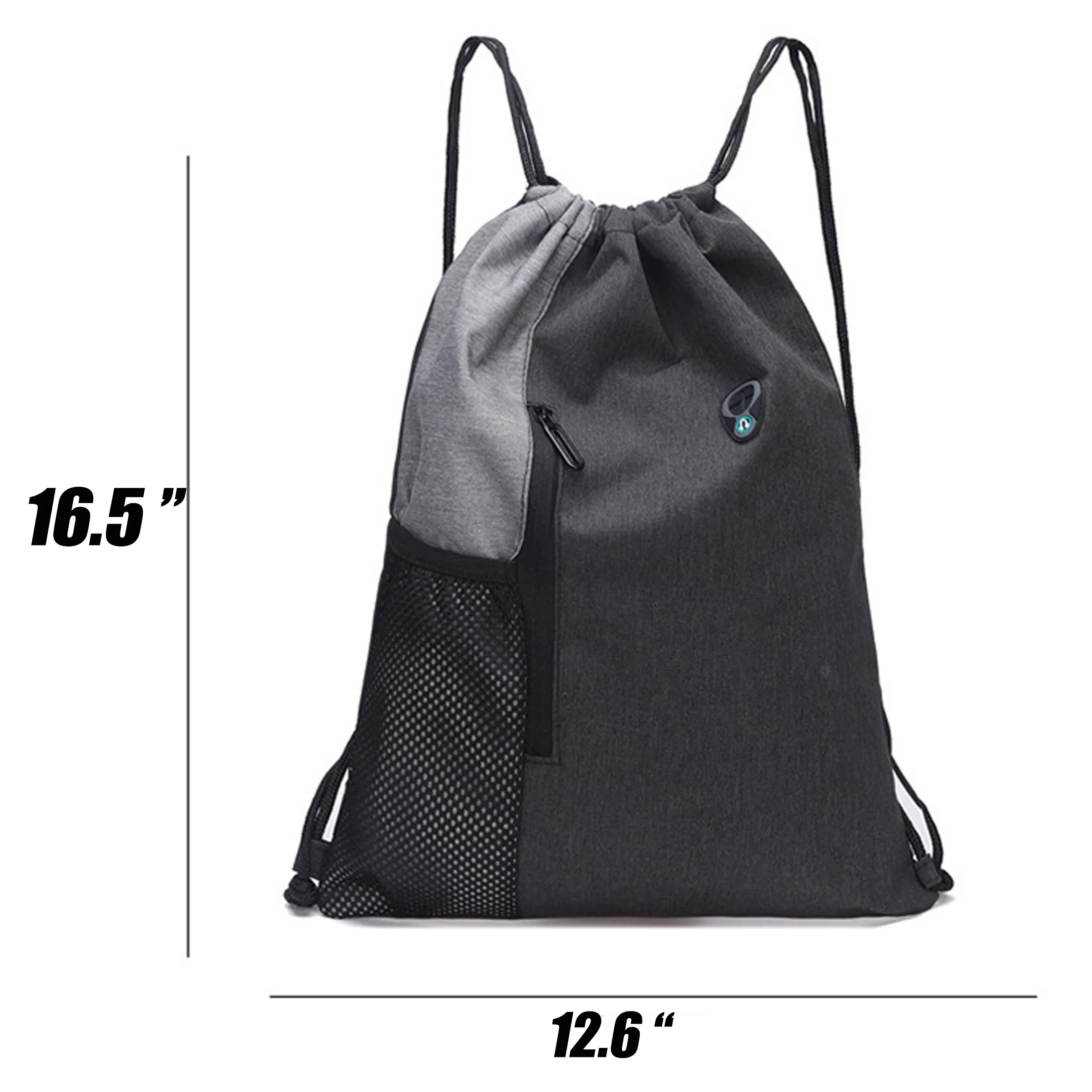 420 D Drawstring Backpack Water Bottle Mesh Pockets