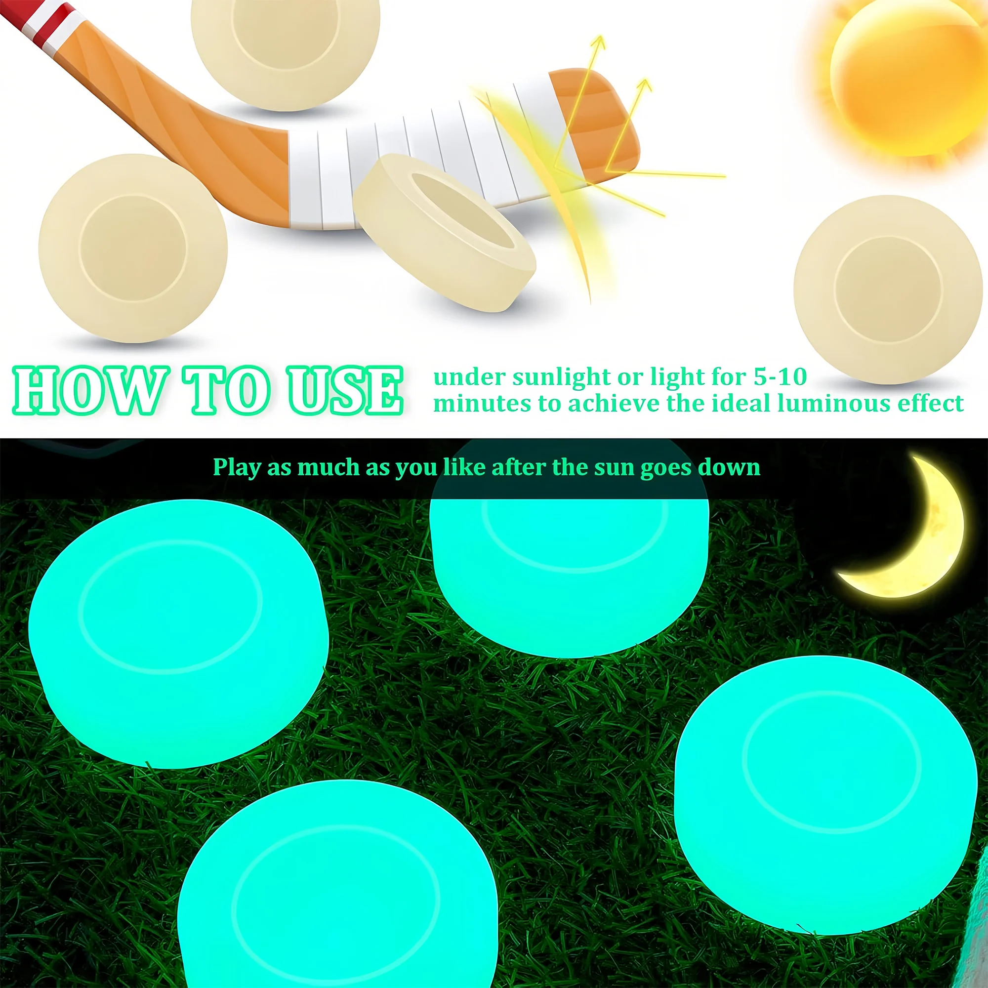 Ice Hockey Puck Glow in The Dark