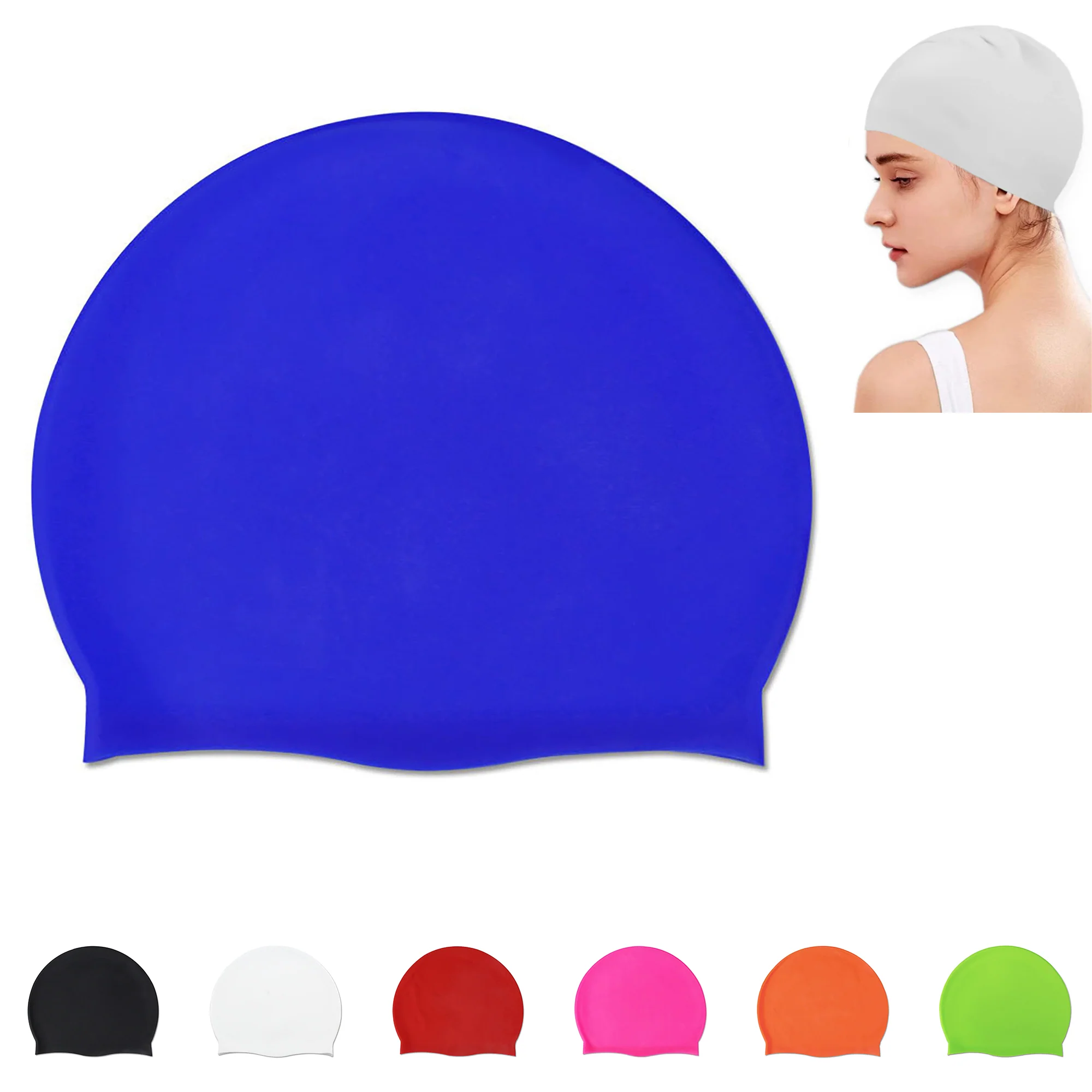 Unisex Soft Silicone Swim Cap