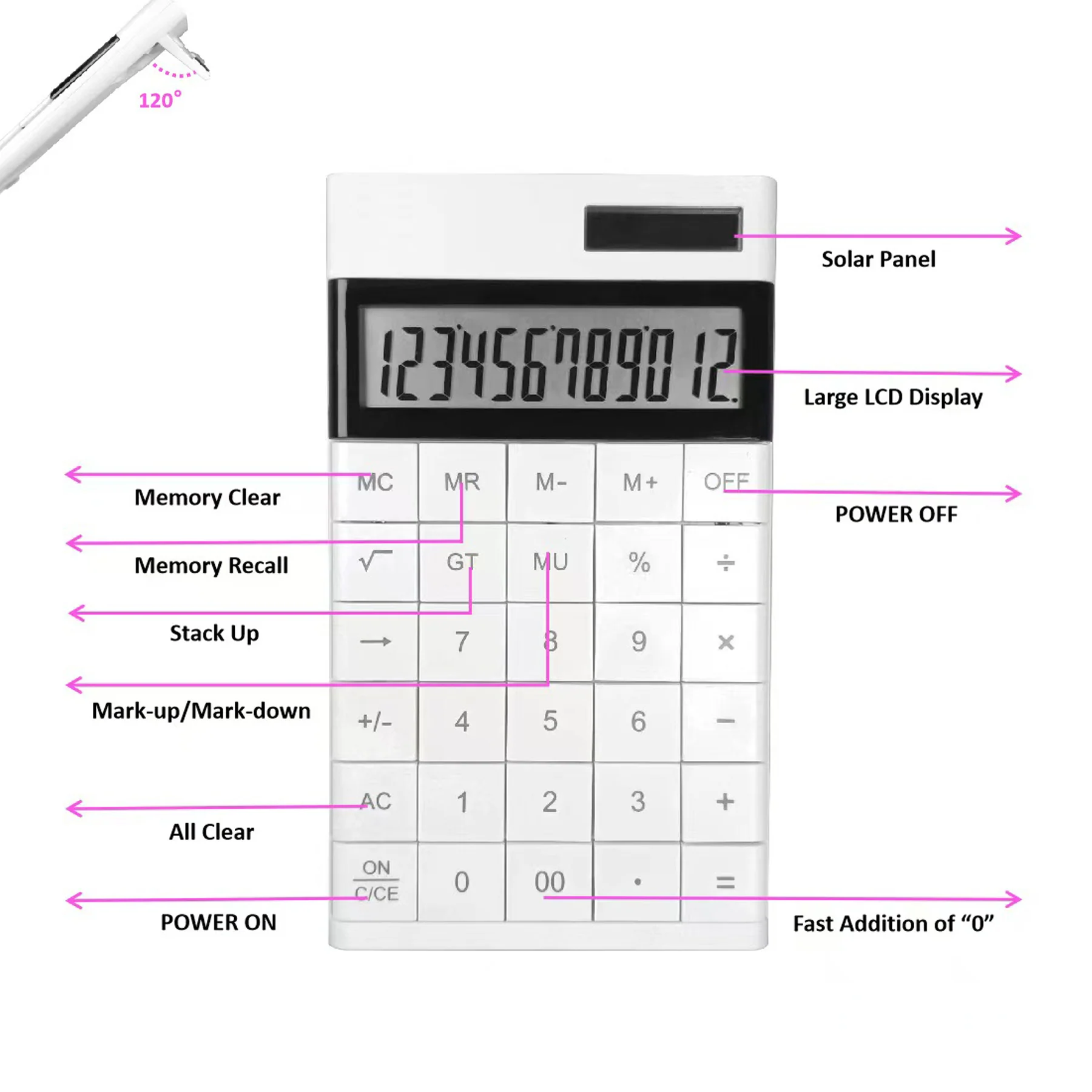 12 Digit Solar Calculator