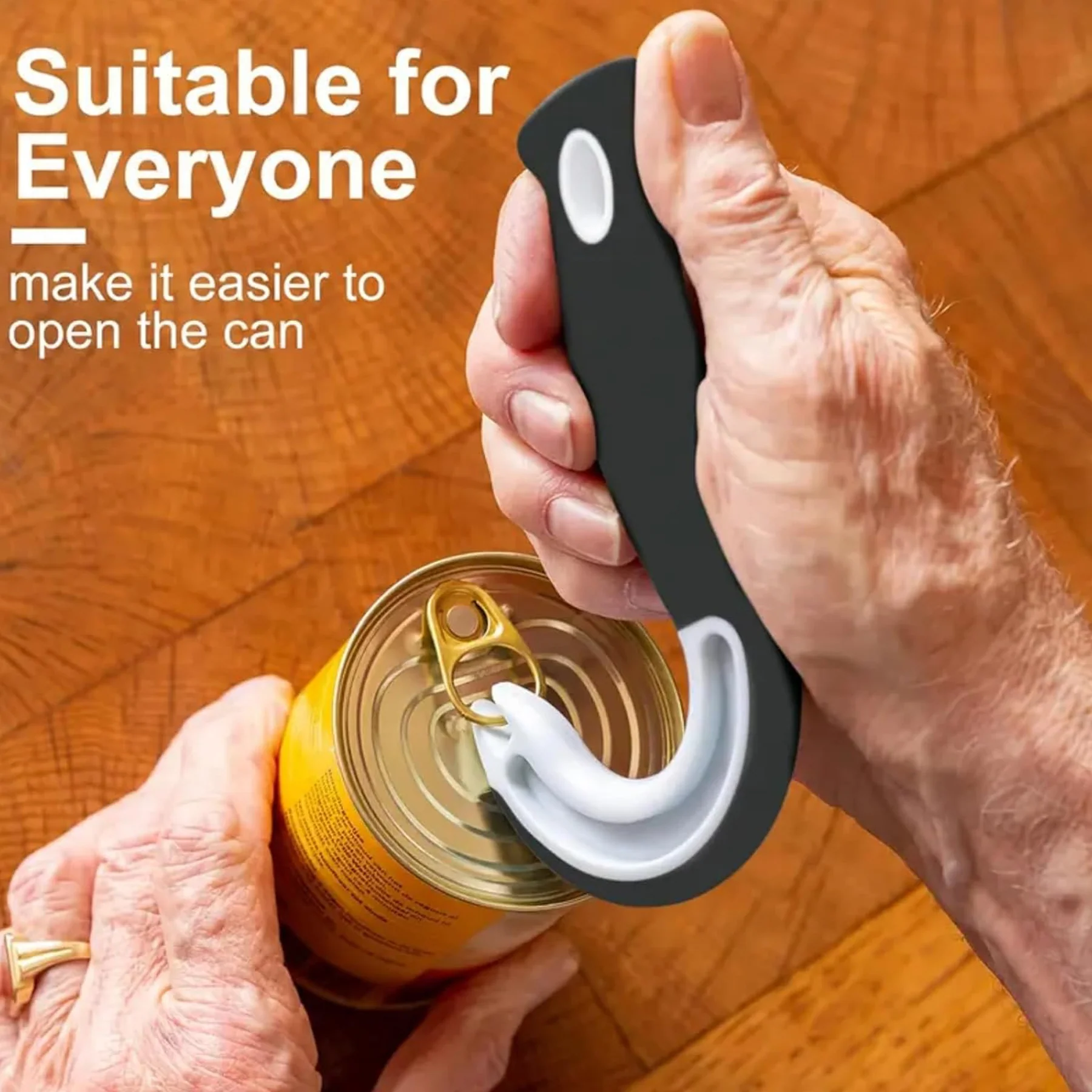 J Shape Can Opener Easy Grip Soda Beer Tab Lifter Tool