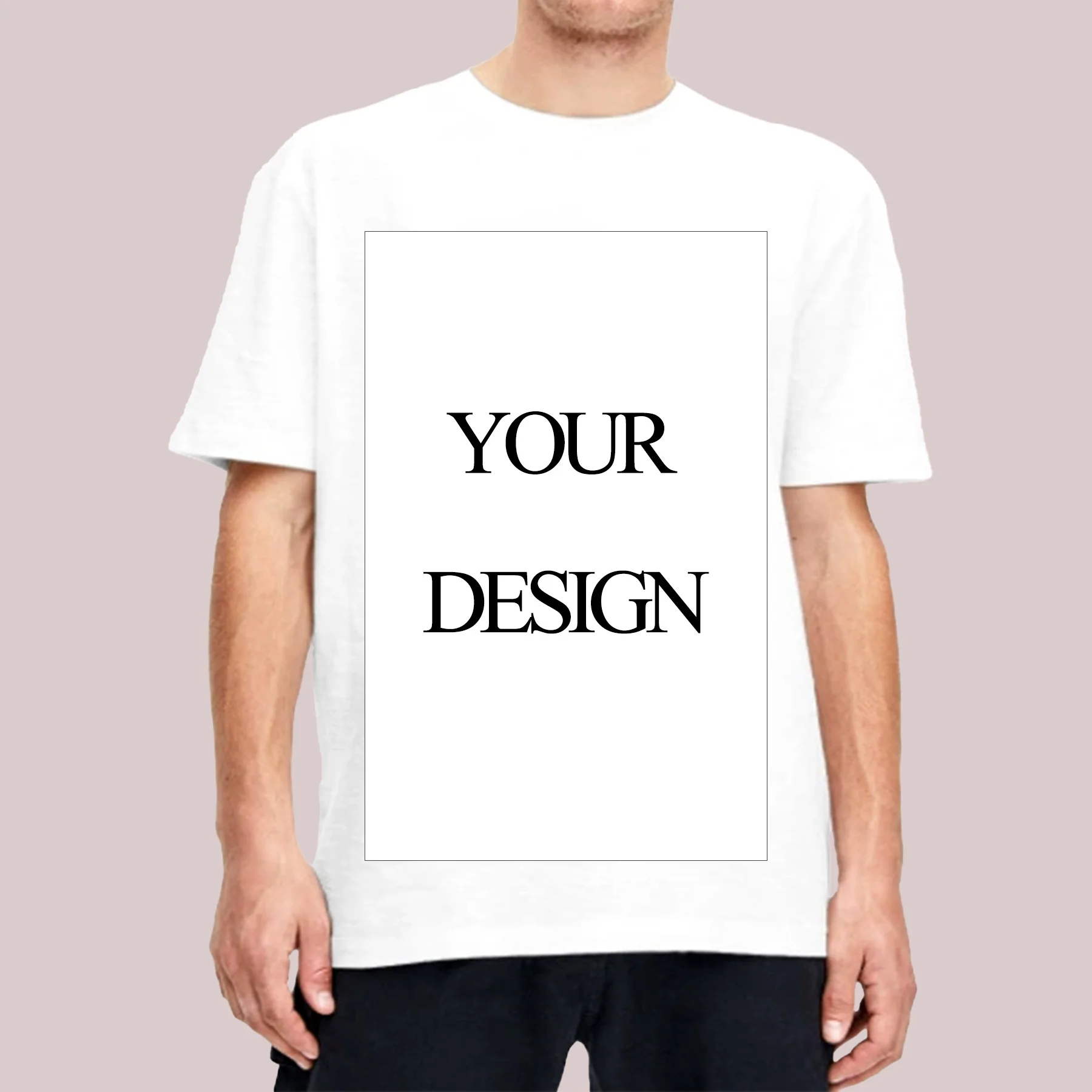 Round neck men's and women's short-sleeved T-shirt cotton