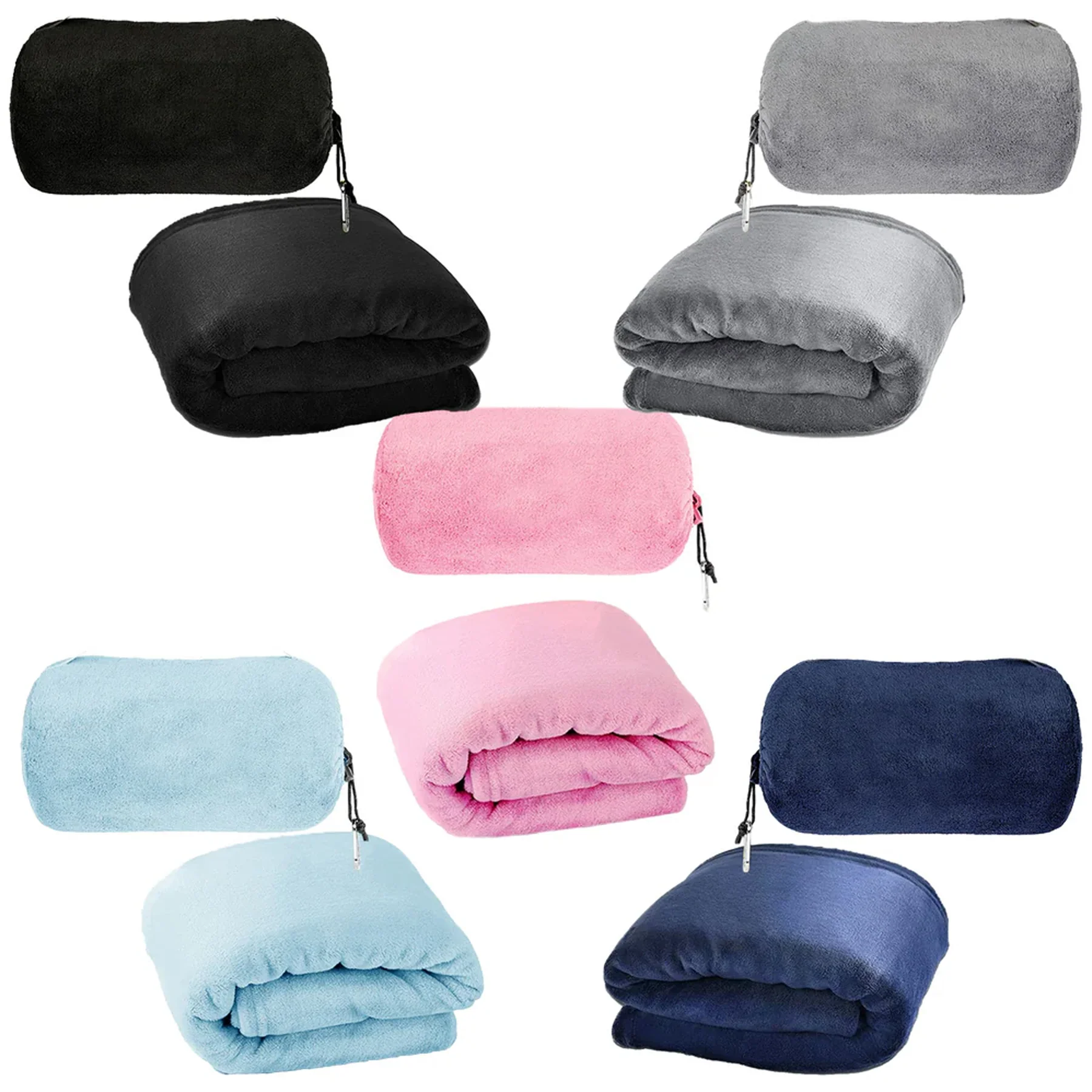 Portable Soft Travel Blanket Pillow