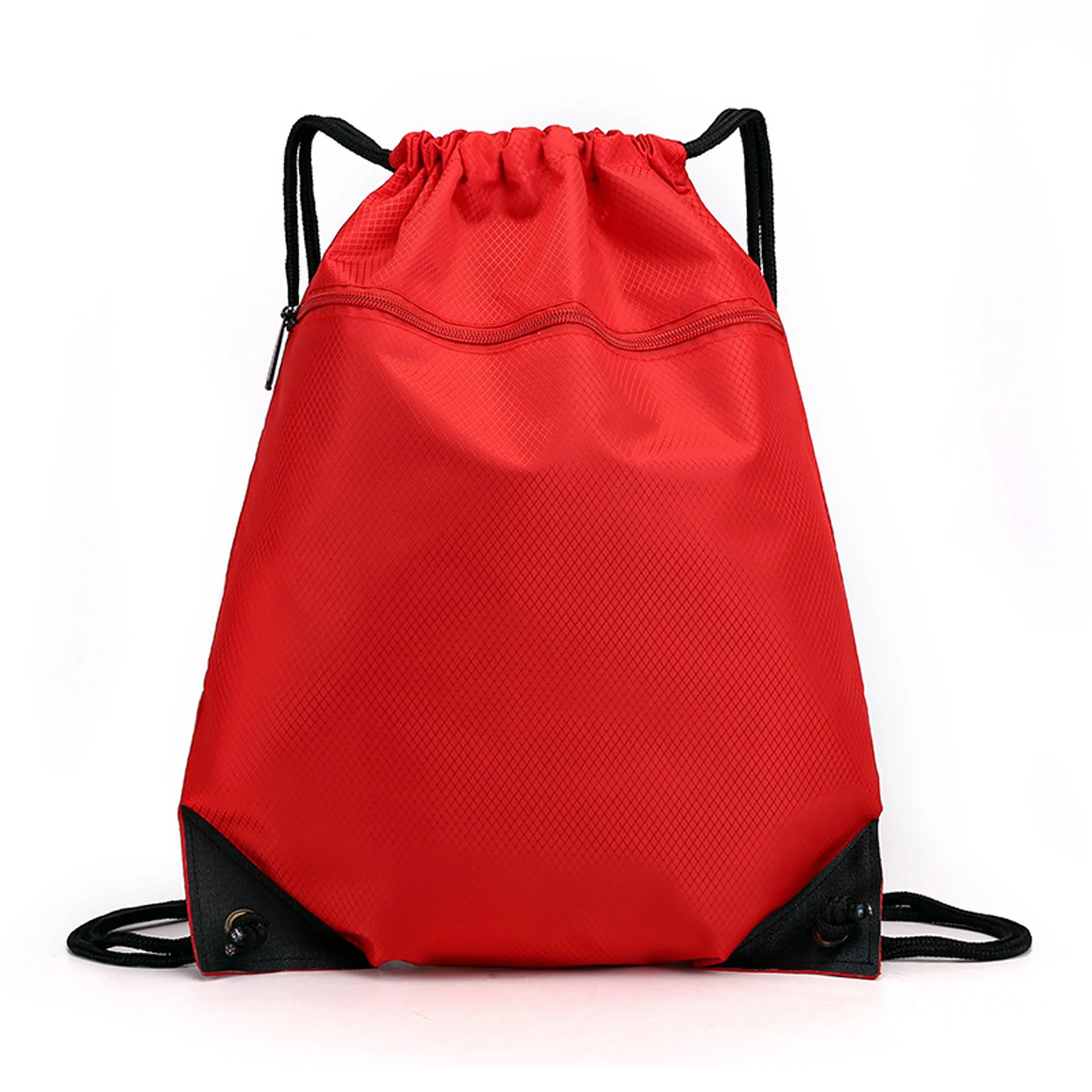 Waterproof Drawstring Backpack with Zipper Pocket