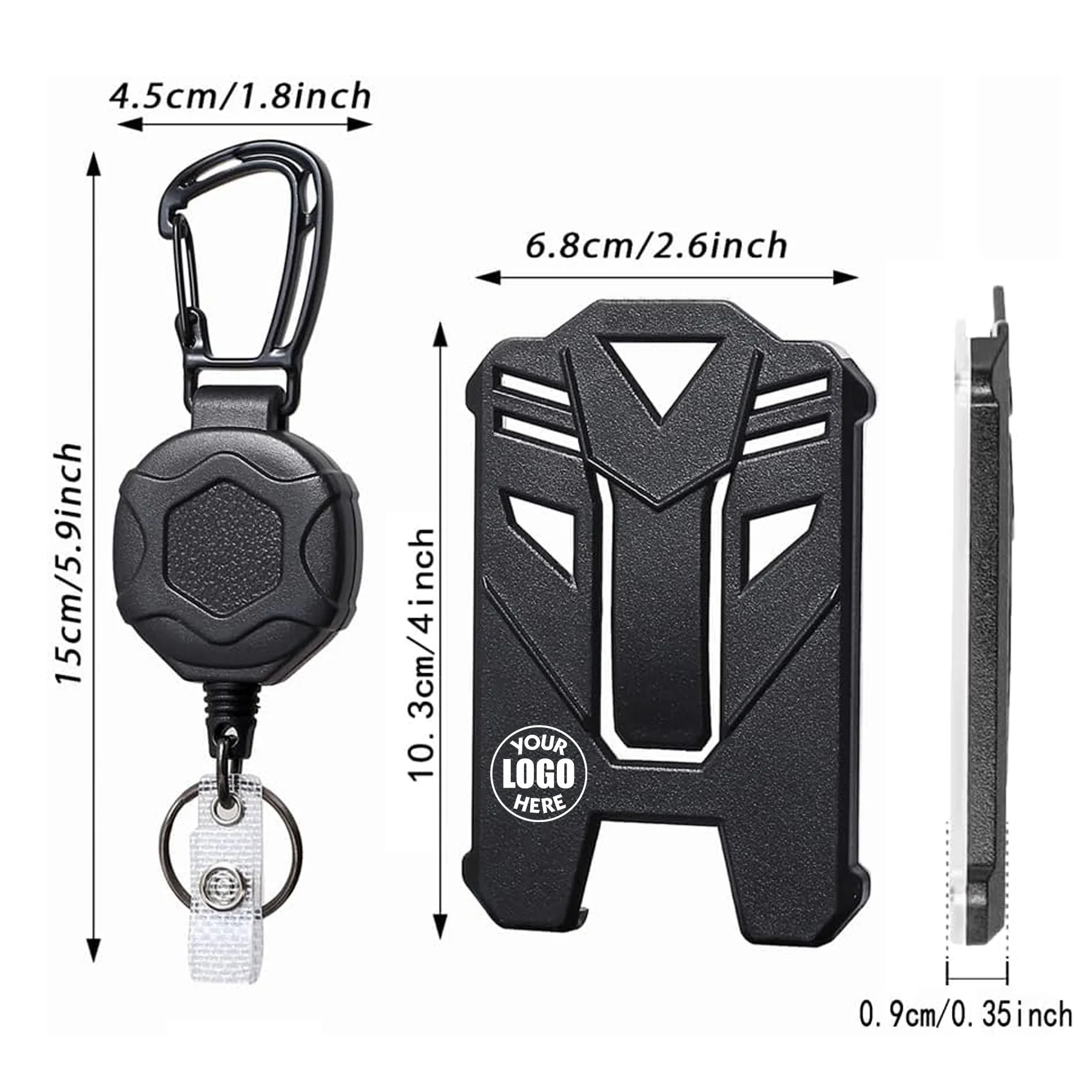 Badge Holder Retractable Heavy Duty Carabiner