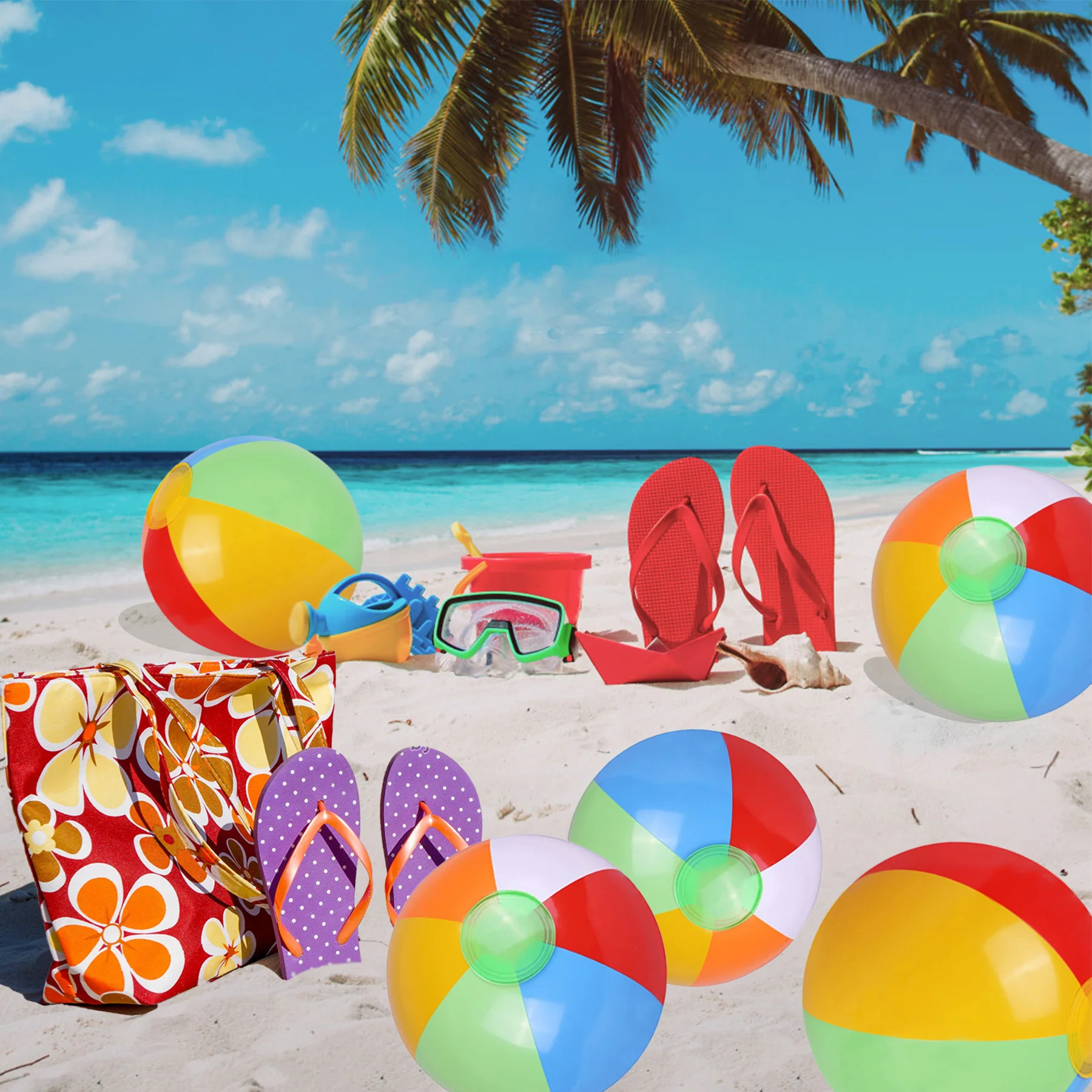 SYZ 12" Beach Balls Bulk - Inflatable Swimming Pool Toys