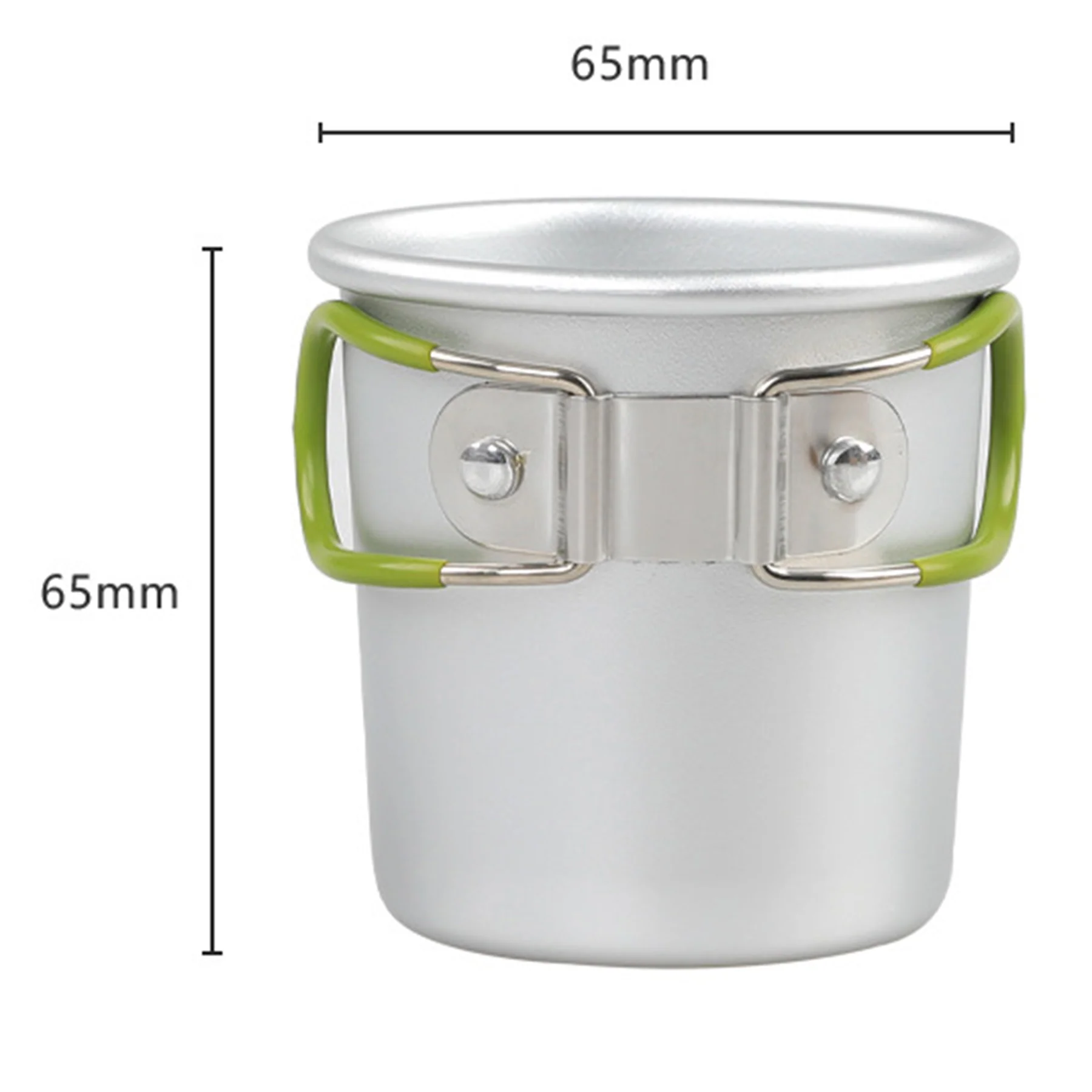 5Oz.Portable Aluminum Alloy Camping Cup With Foldable Handle