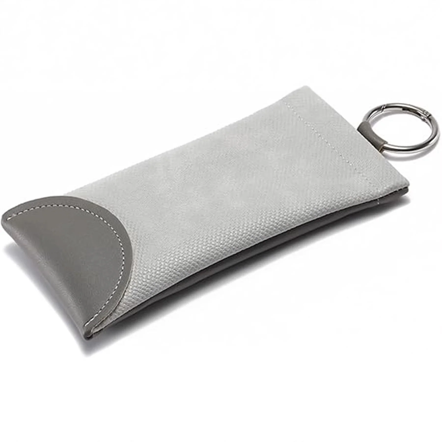 Trendy Snake-Print Eyeglass Pouch with Spring Closure