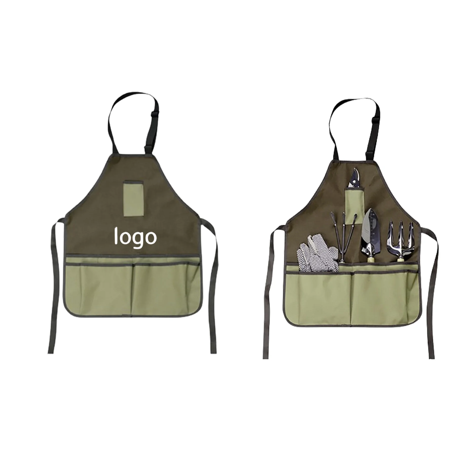 Professional Garden Cooking Work Multi Pocket Wearable Apron