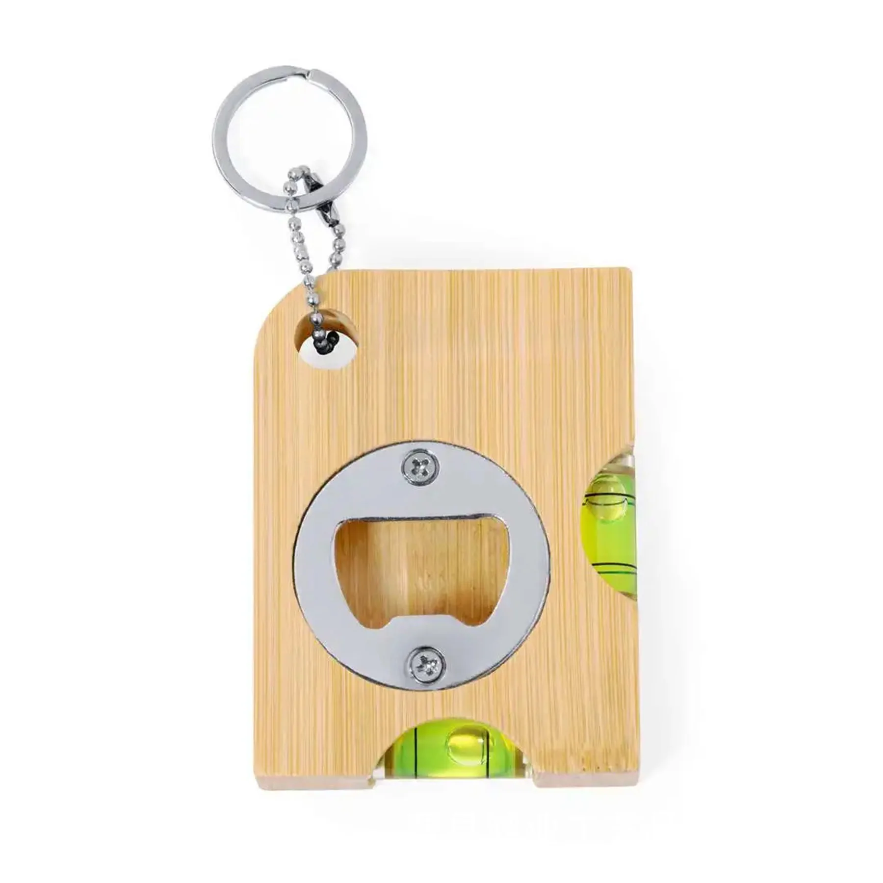 Wooden keychain/ Bamboo Wooden Spirit Level W/ Bottle Opener