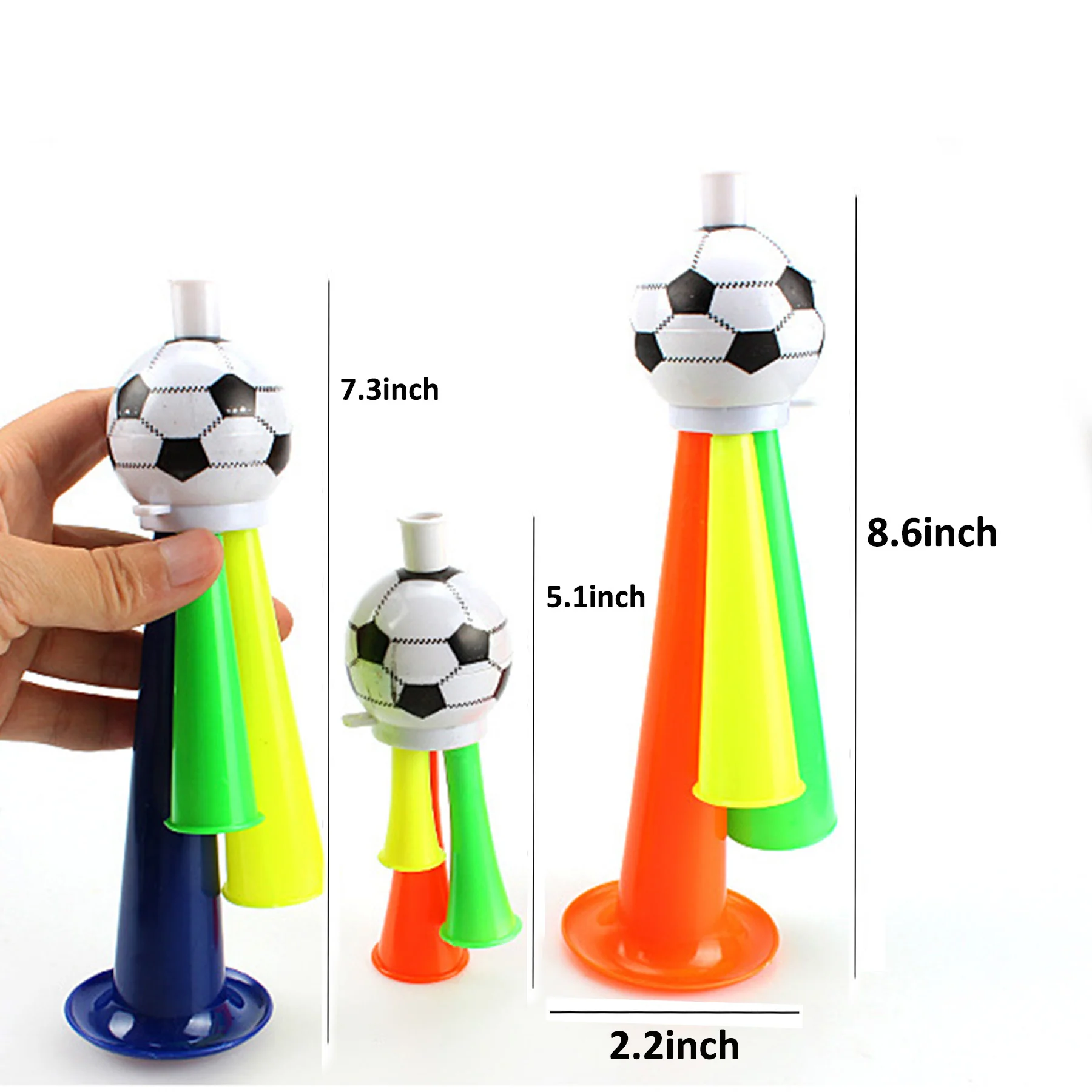 Plastic Soccer Party Horns For Sports Events