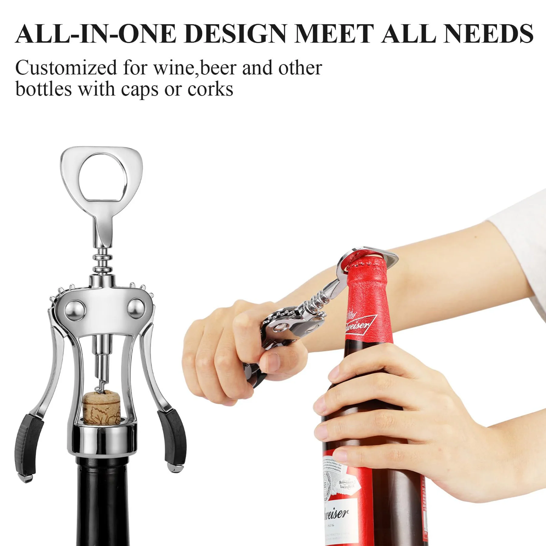 Heavy Duty Zinc Alloy Wing Corkscrew