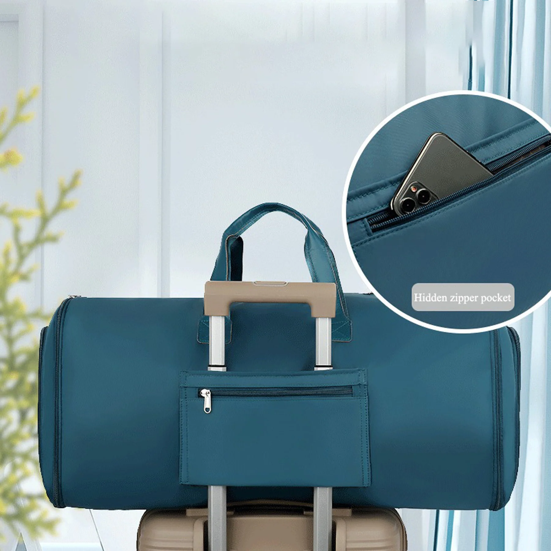 Large 2 In 1 Heavy Hanging Garment Suitcase Duffel Bags