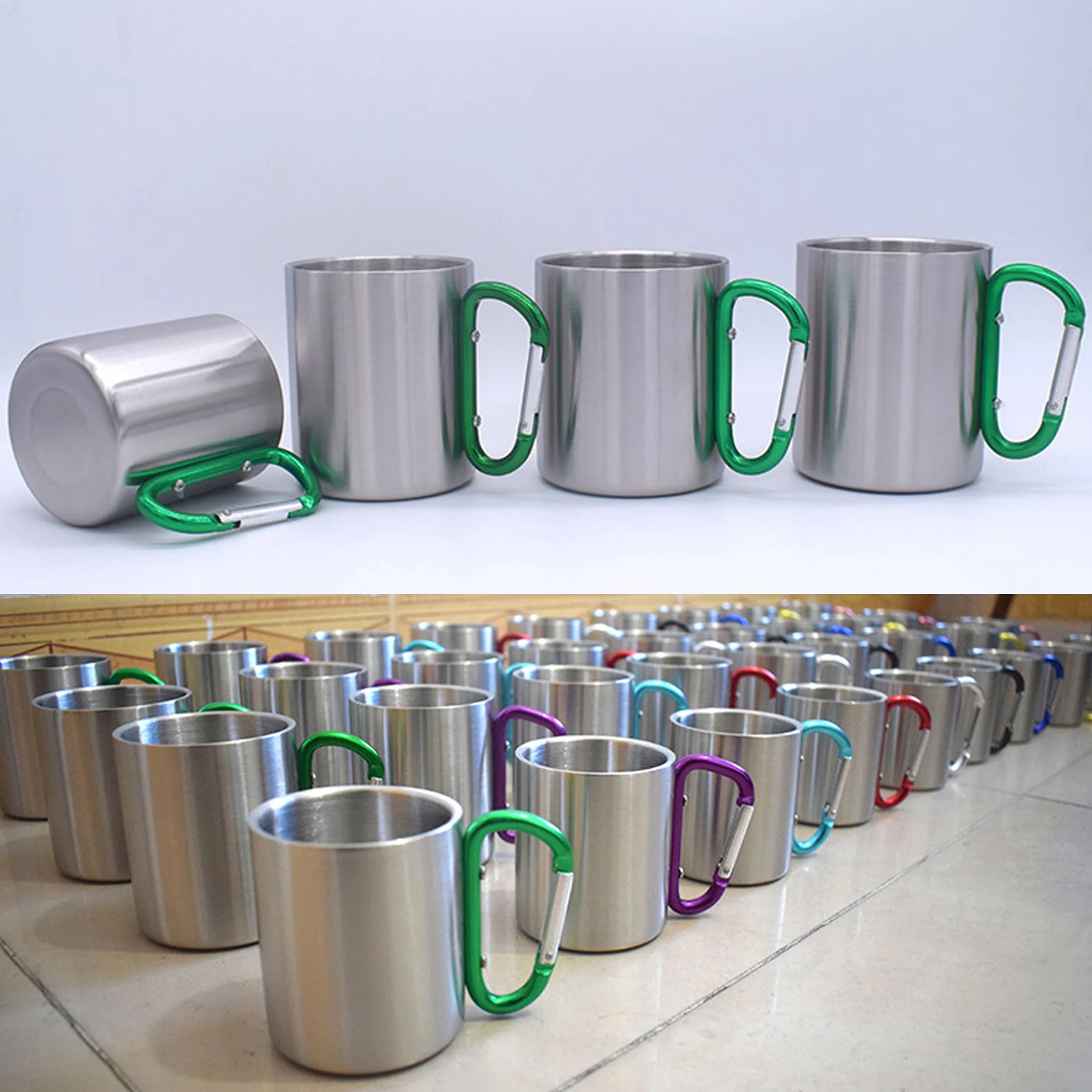 10oz Stainless Steel Carabiner Mug
