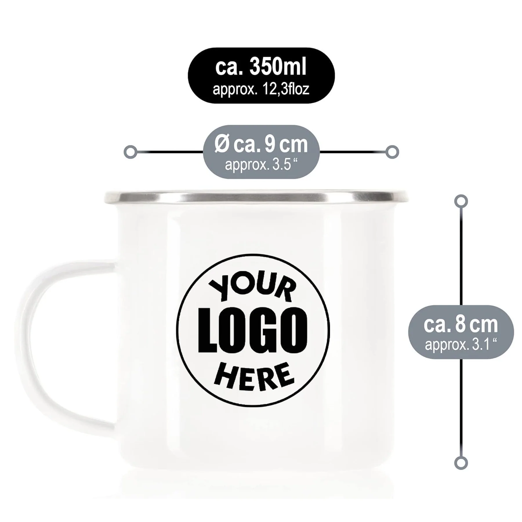 Stainless Steel Enamel Drinking Cup