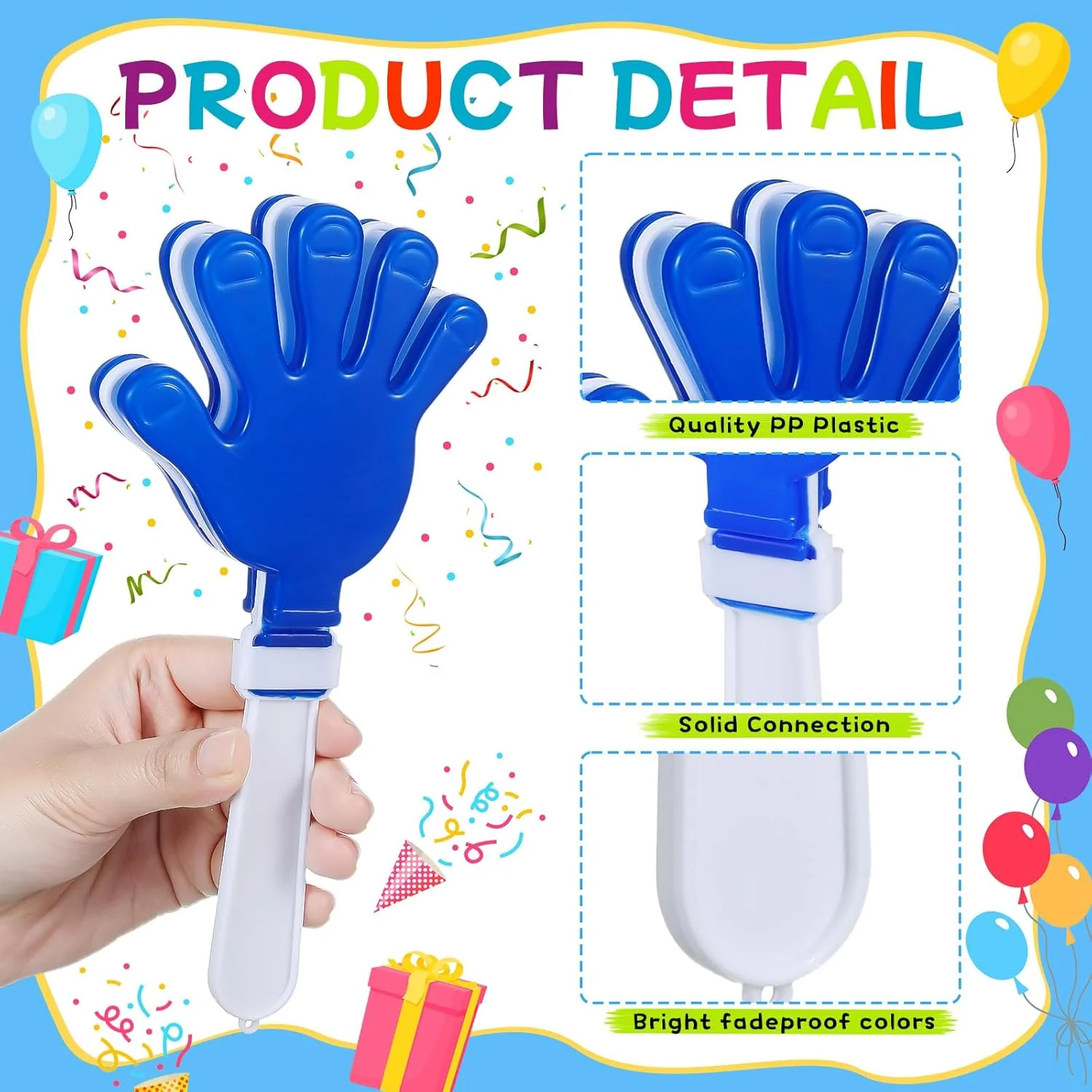 Custom 11 Inch Promotional Logo Hand Clapper