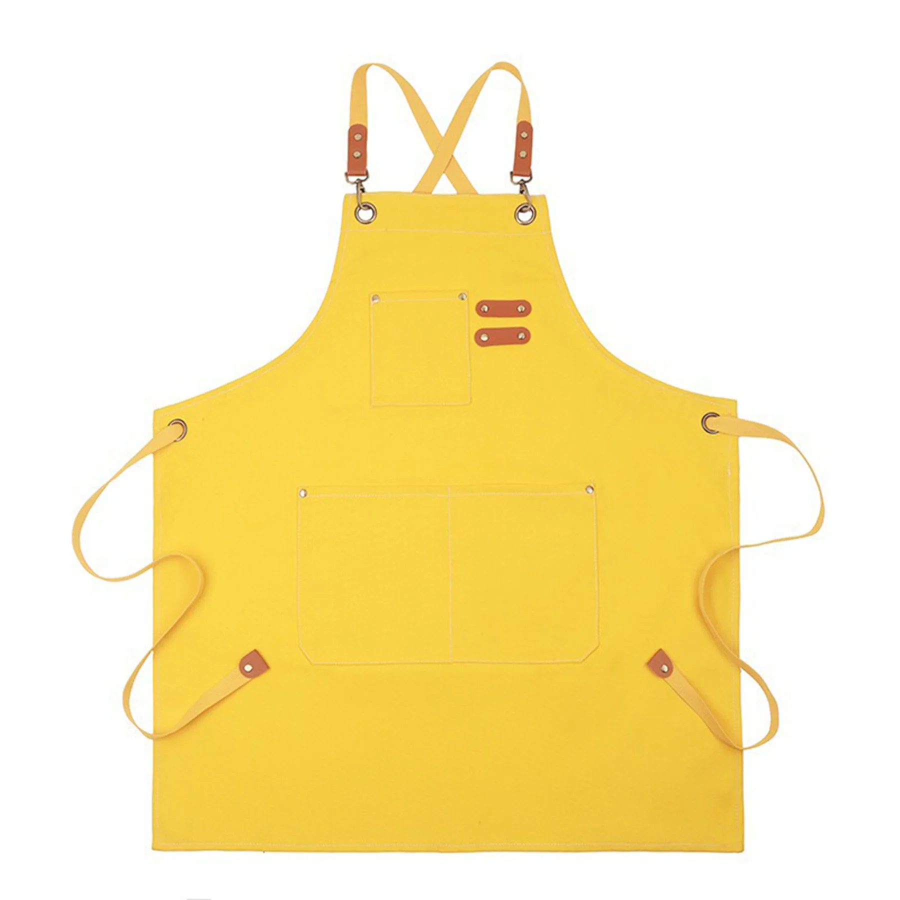 Baking Shop Work Canvas Apron With Adjustable Straps