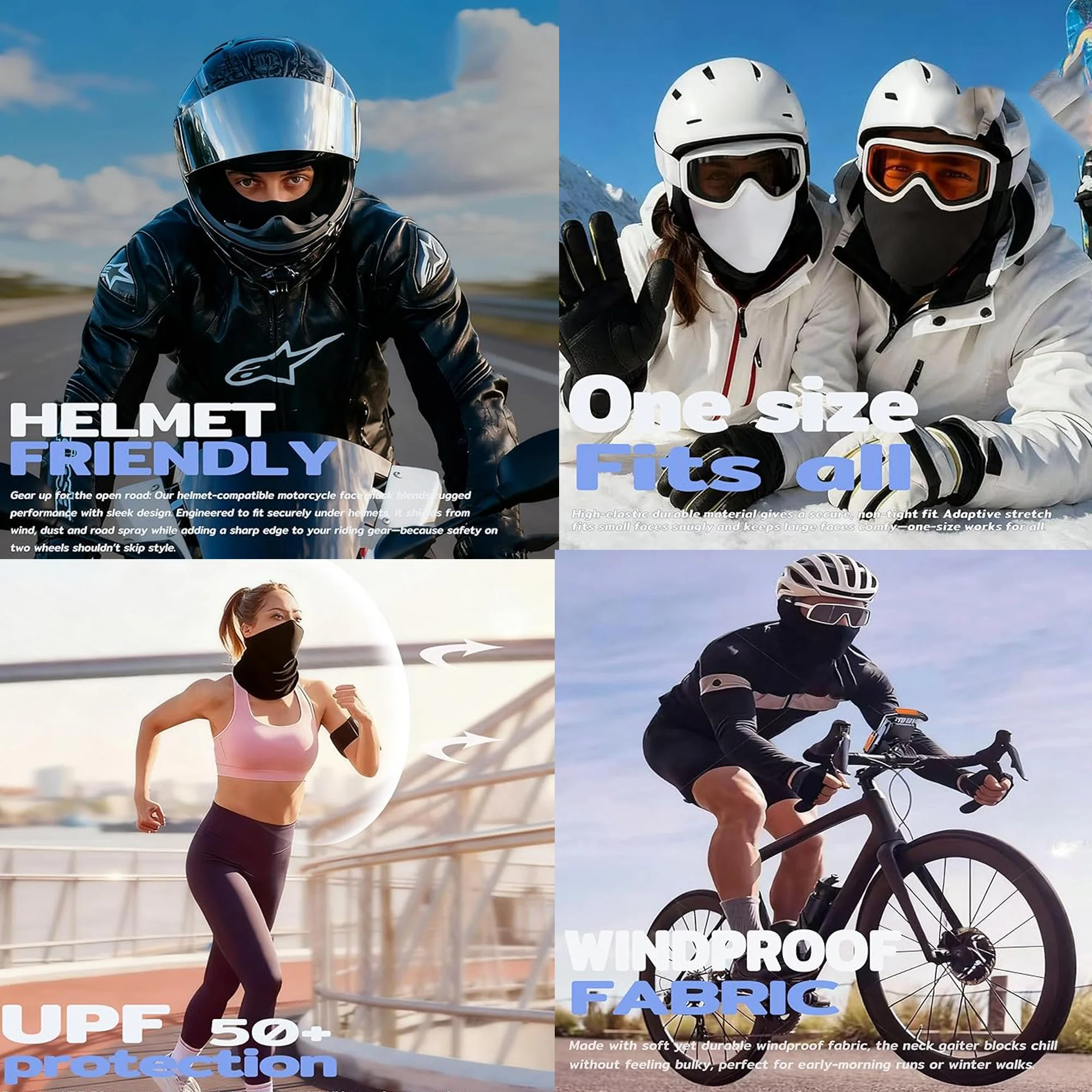 UV Neck Gaiter Face Cover Scarf