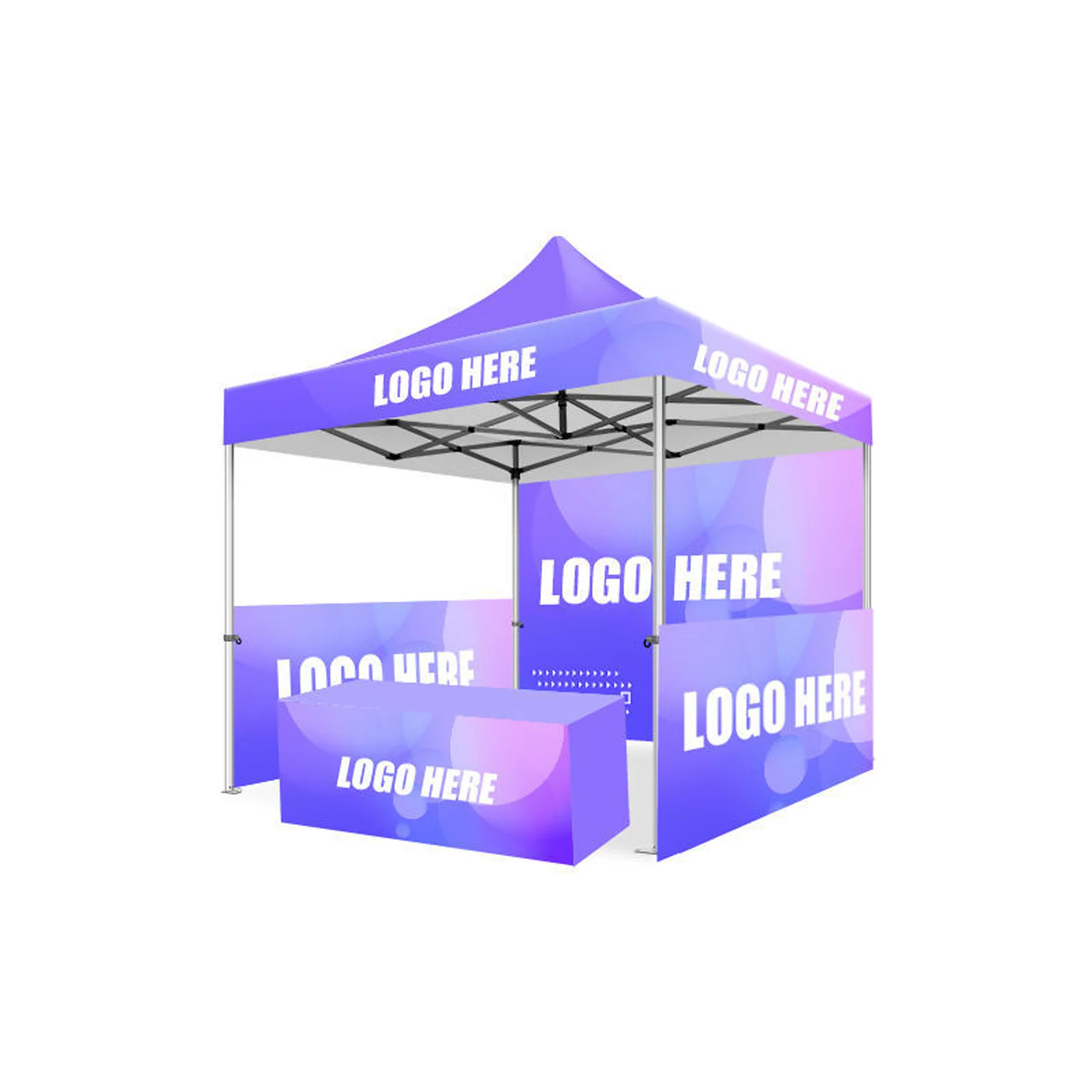 10'X10'Canopy Tent(Full Roof + 3 Full Walls +Fitted Table Cover)