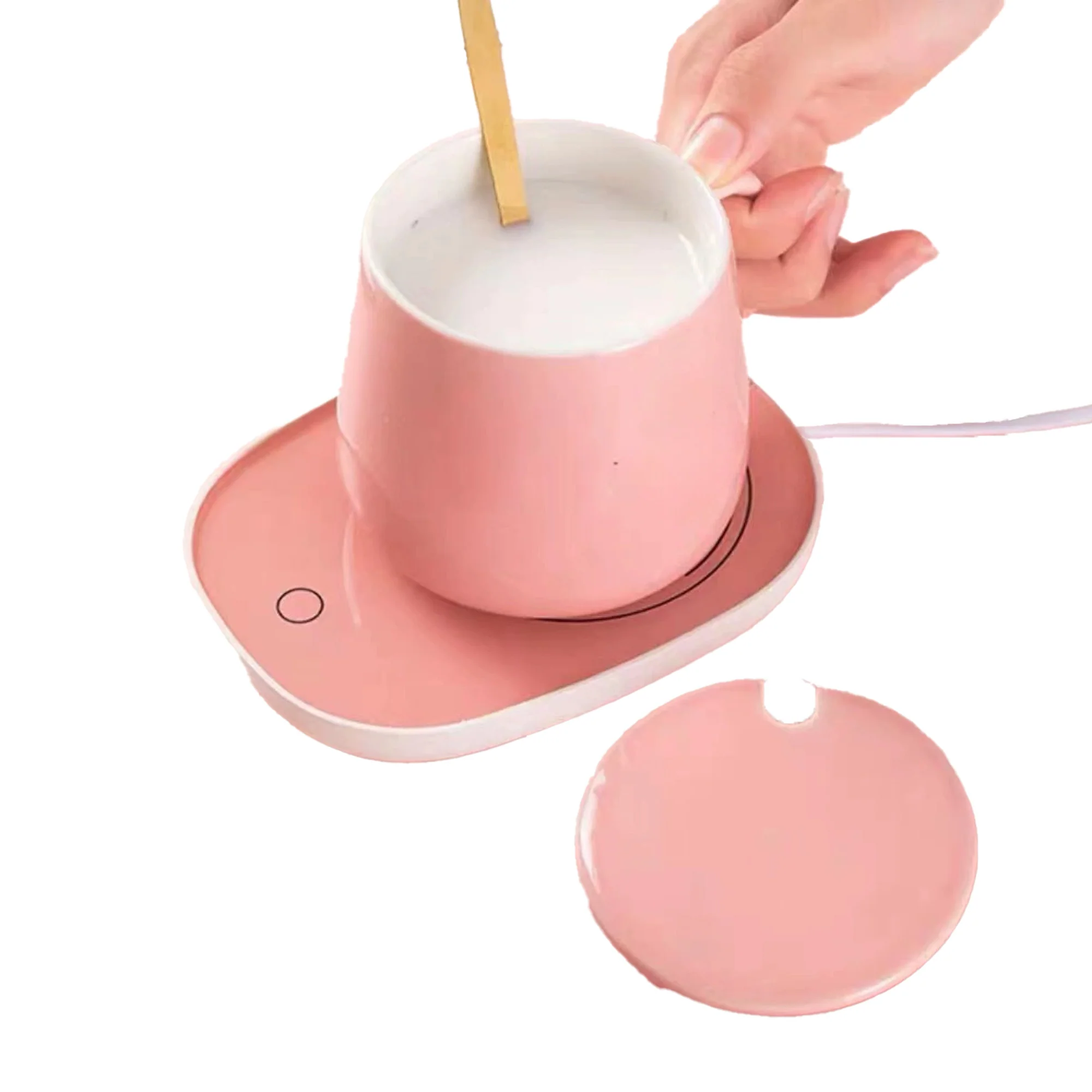 Heated Coaster Set with Mug and Spoon