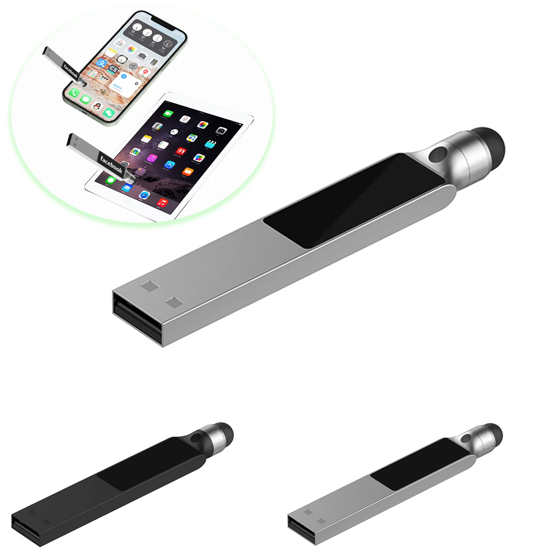2-in-1 USB Flash Drive with Stylus