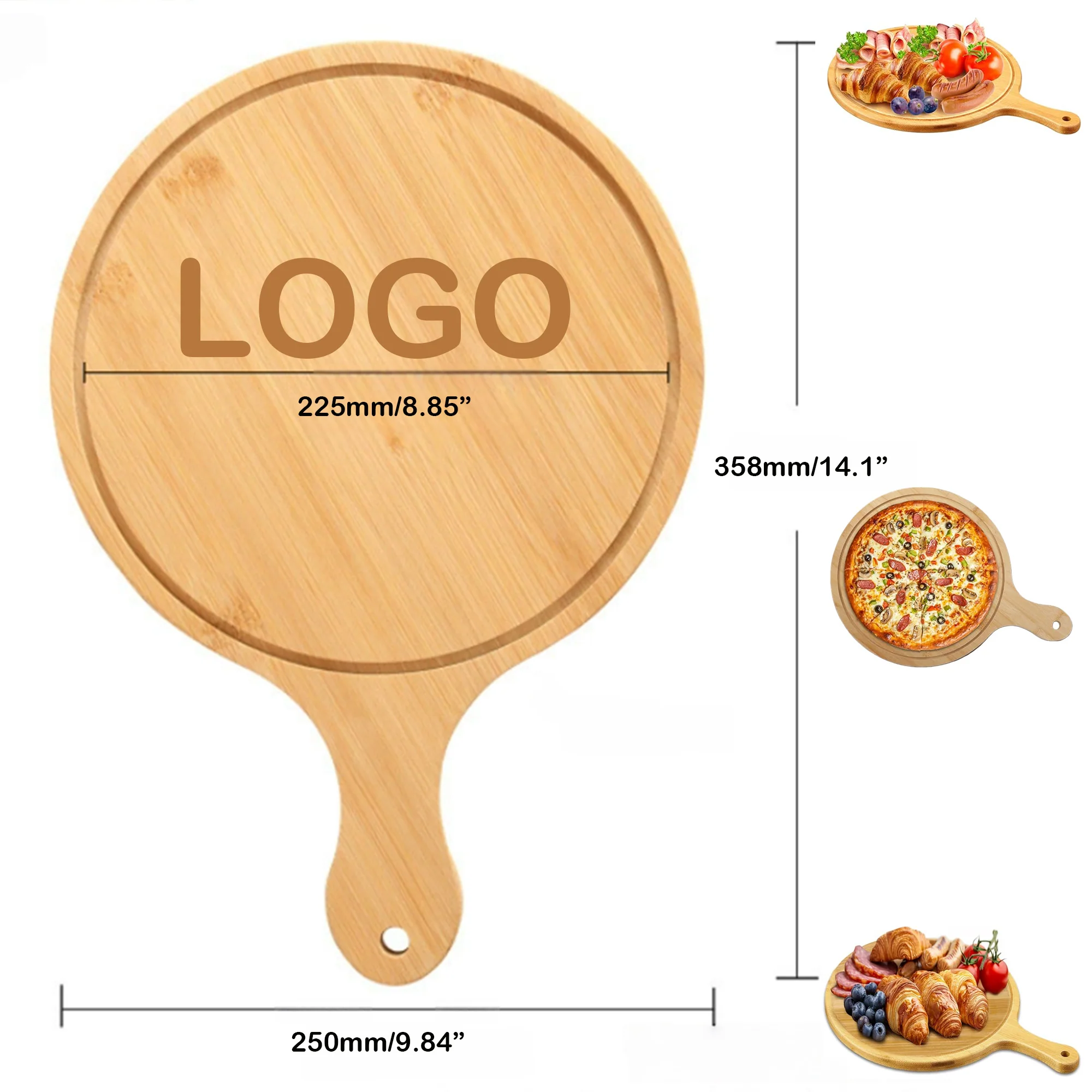 10"  Bamboo Pizza Board