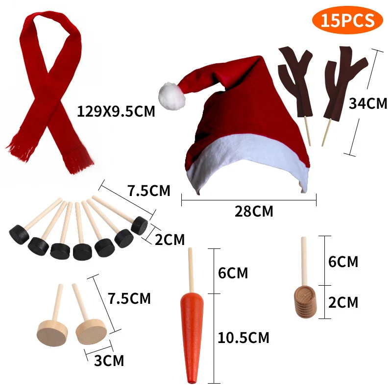 Snowman Dress-Up Set Of 15 Pcs / Christmas Prop Kit