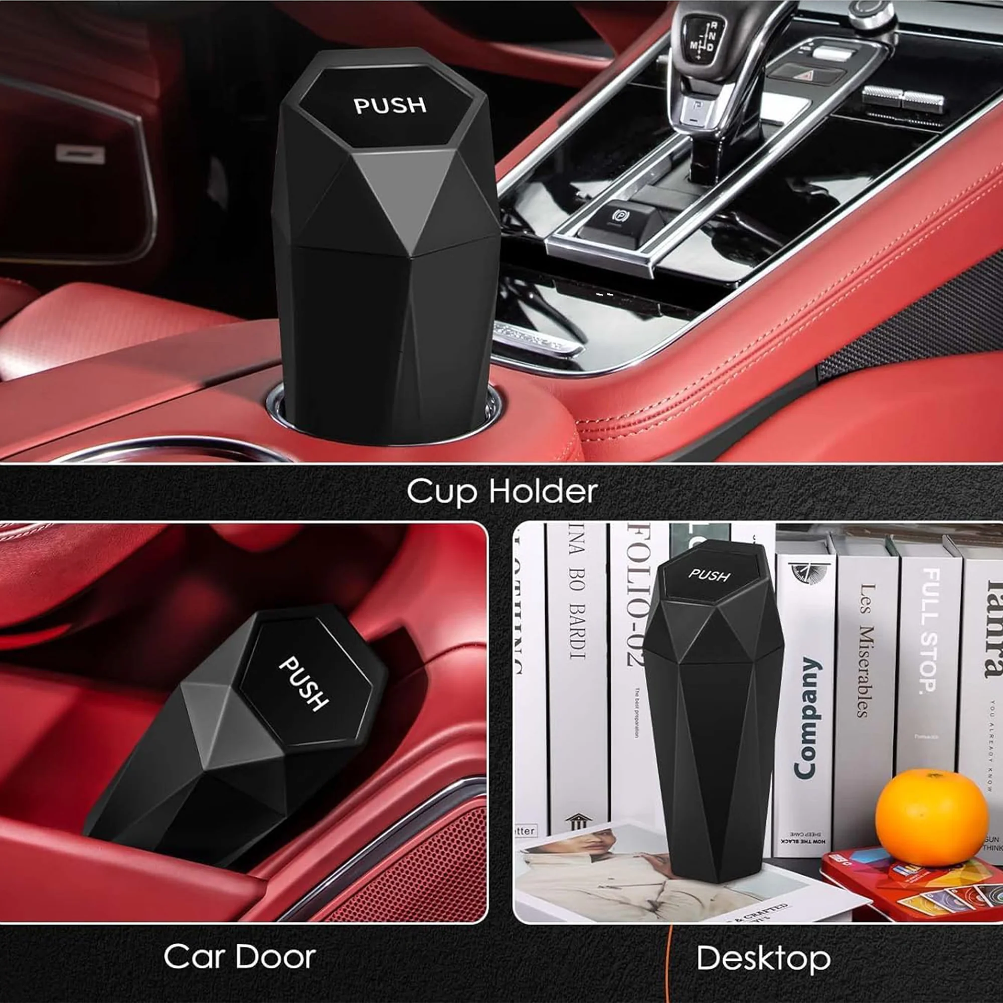 Car Trash Can Bin with Lid