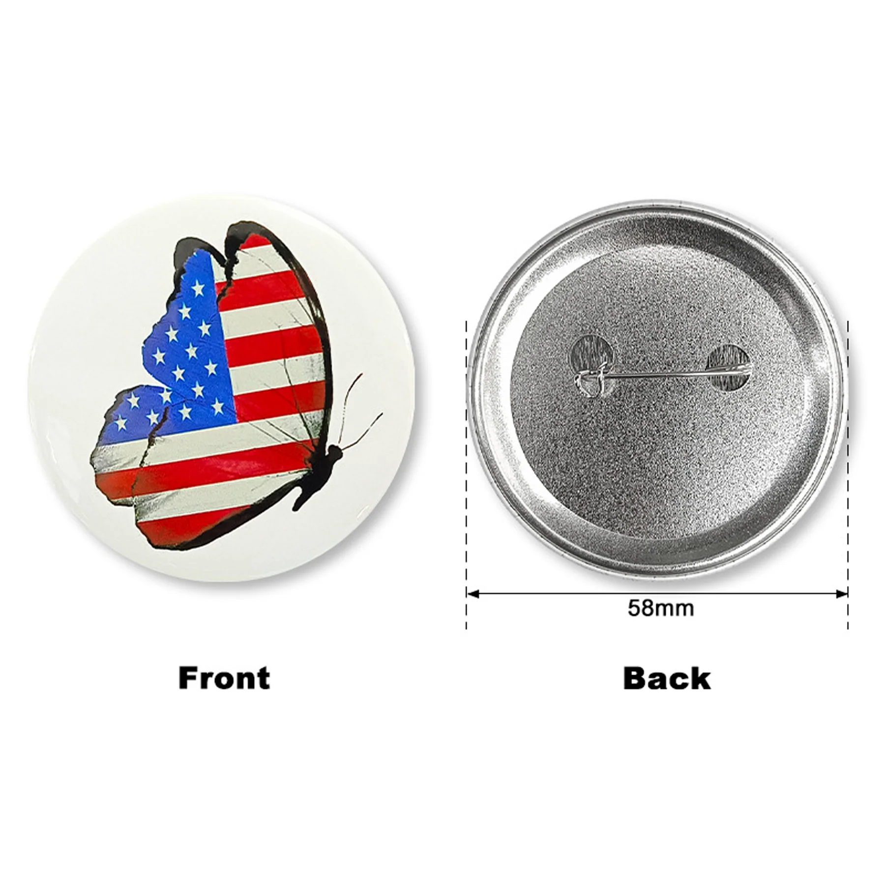 Iron Round Badge With Frosted Base