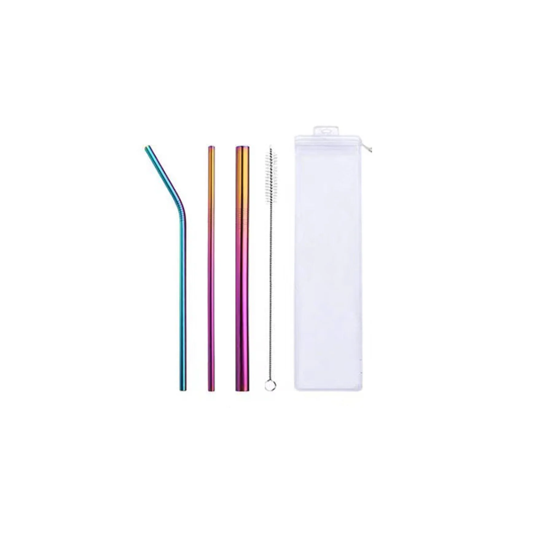 Stainless Steel Reusable Straw Set