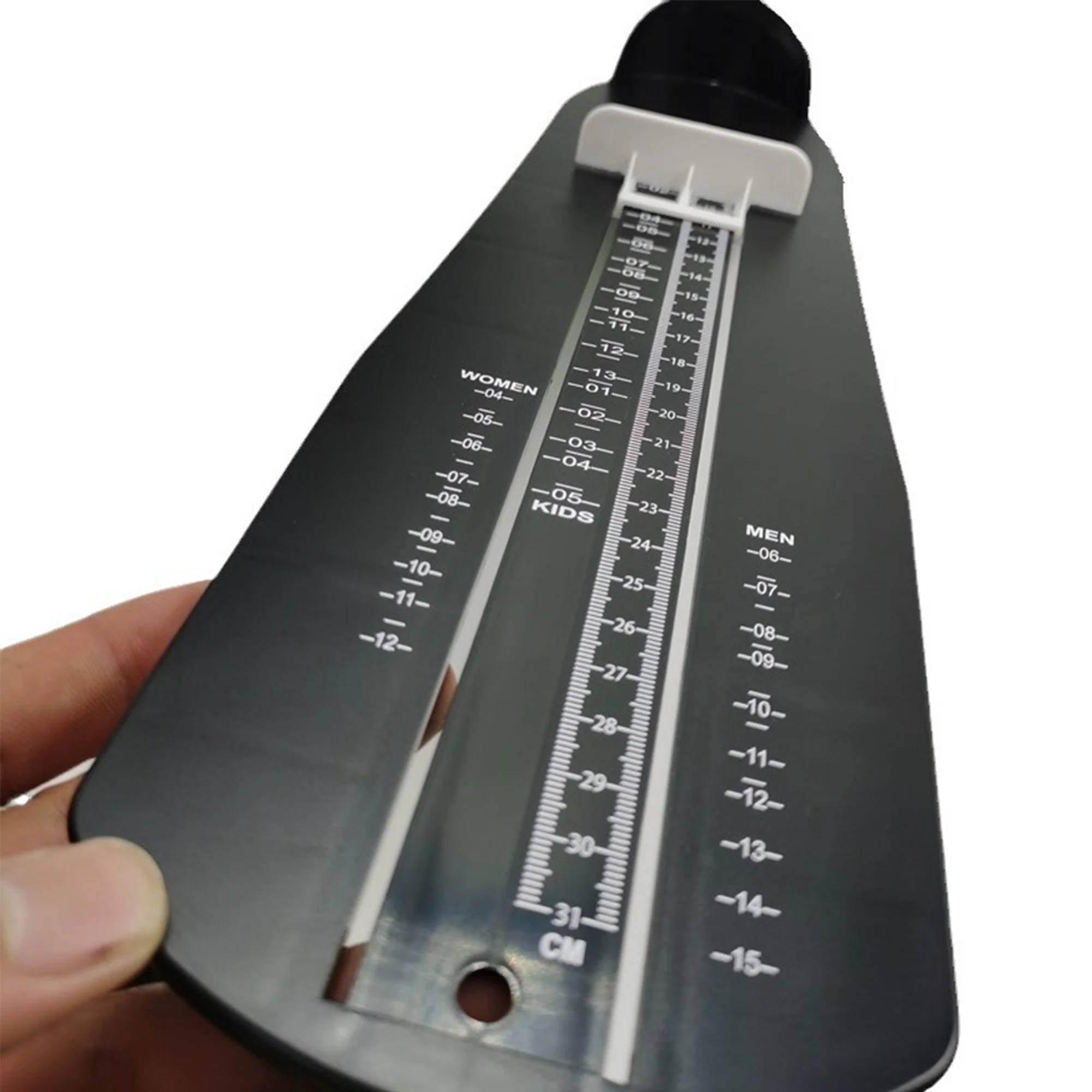 Foot/ Shoe Size Measuring Device With Hanging Hole