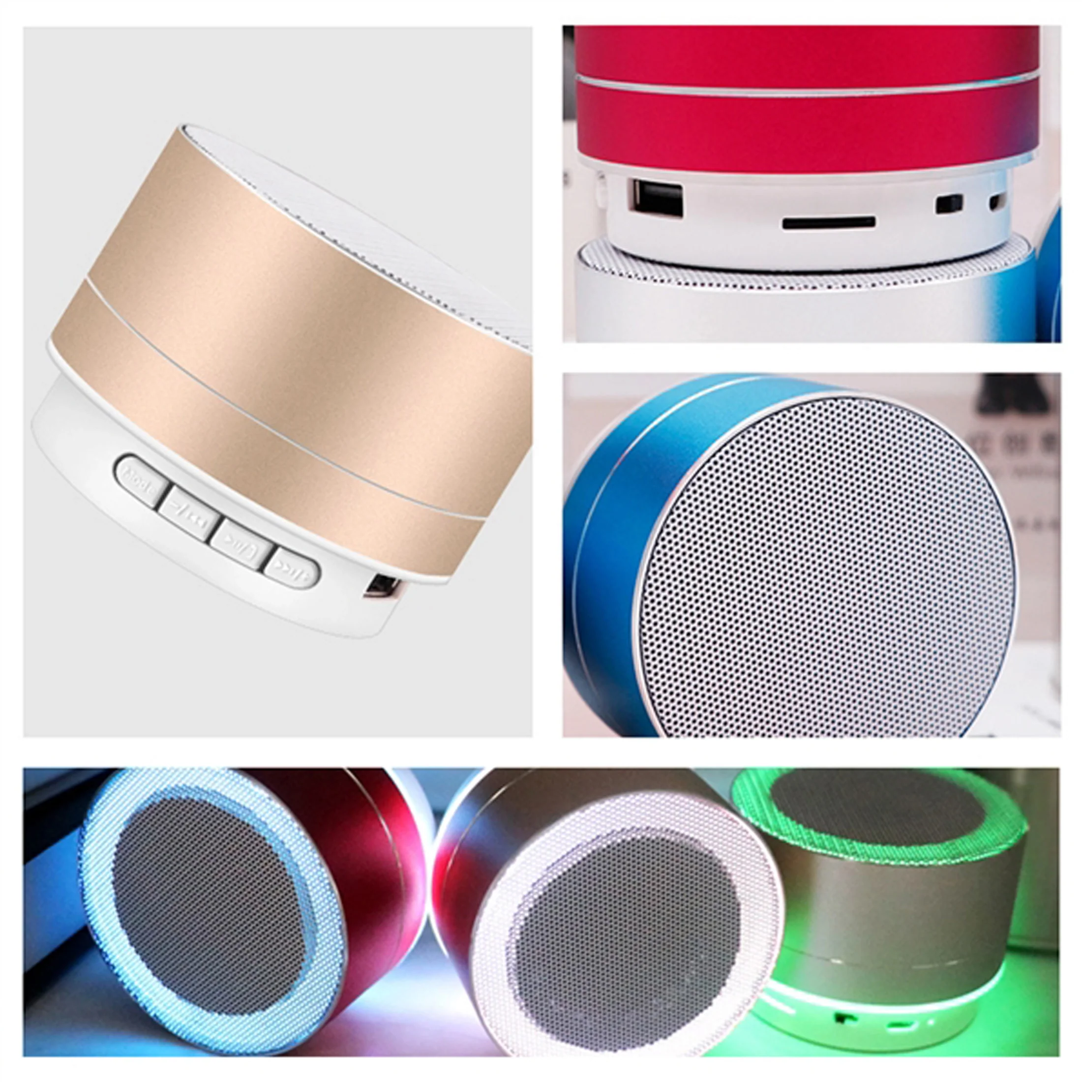 Hands-Free Call Wireless Mini Speaker With Breathing Lamp