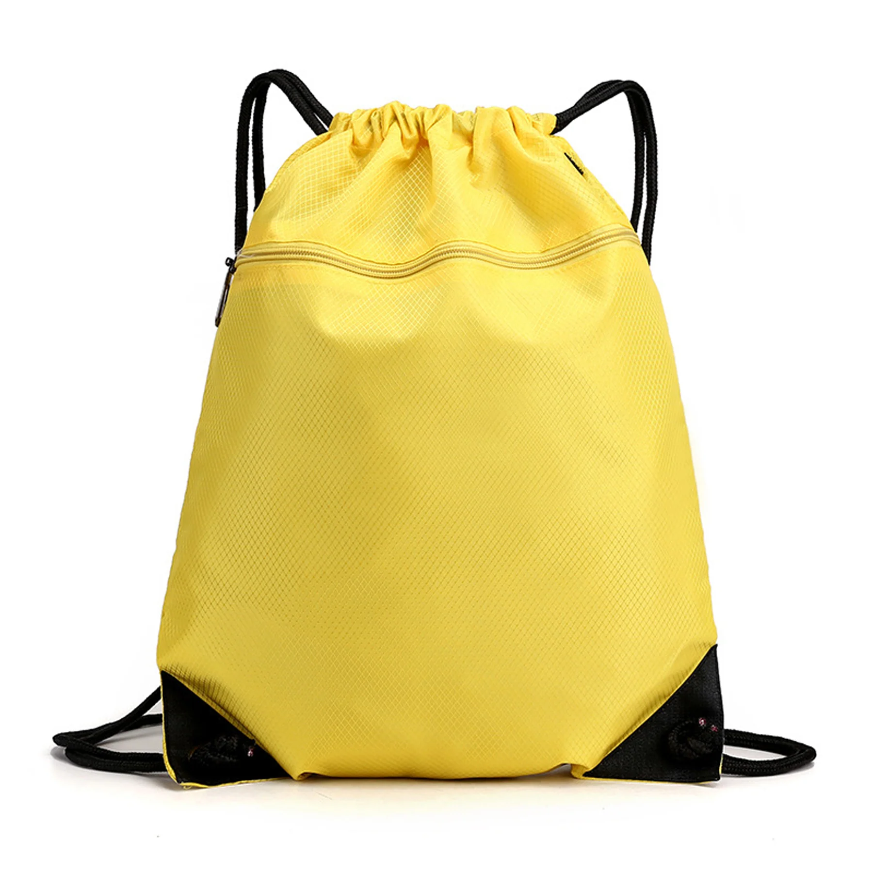 Waterproof Drawstring Backpack with Zipper Pocket