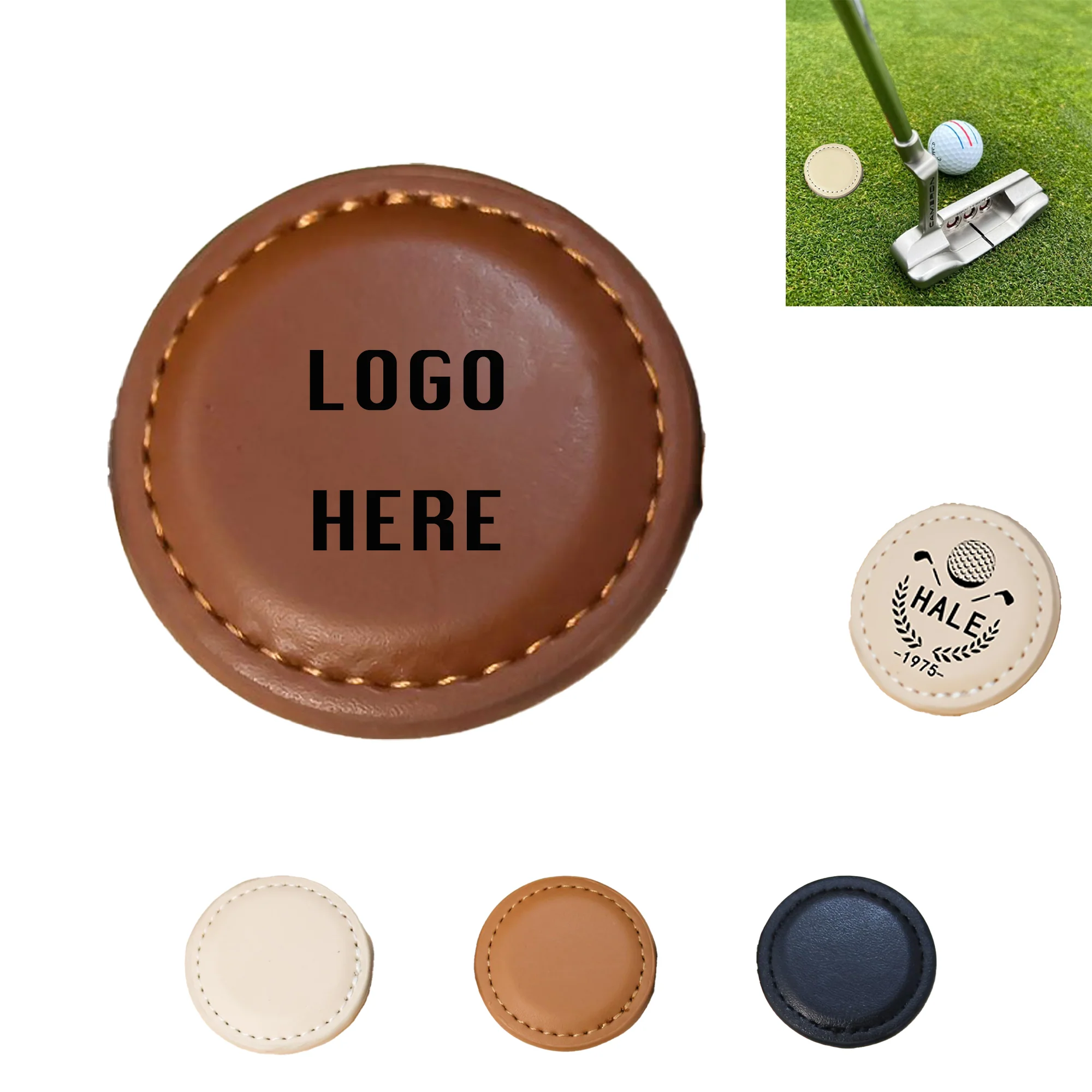 Leather Magnetic Golf Ball Marker