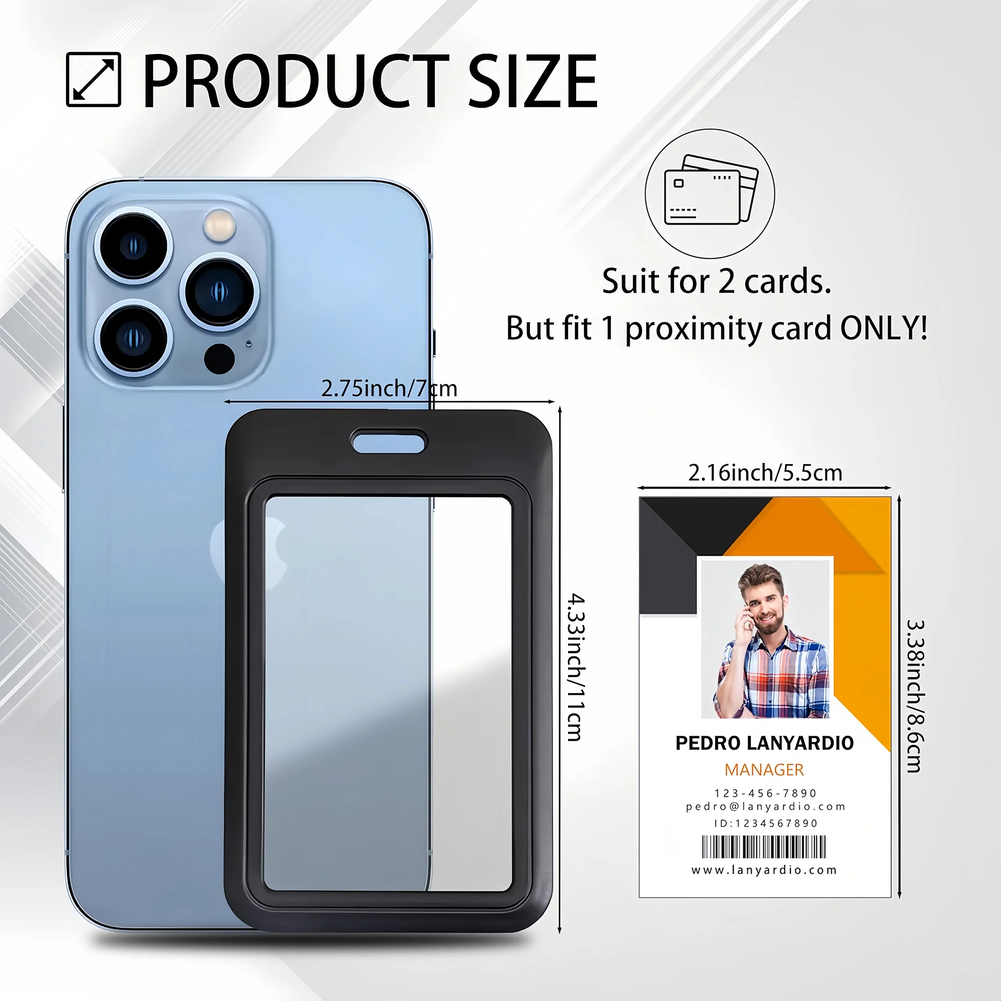 Sliding ID Badge Holder with Clear Window