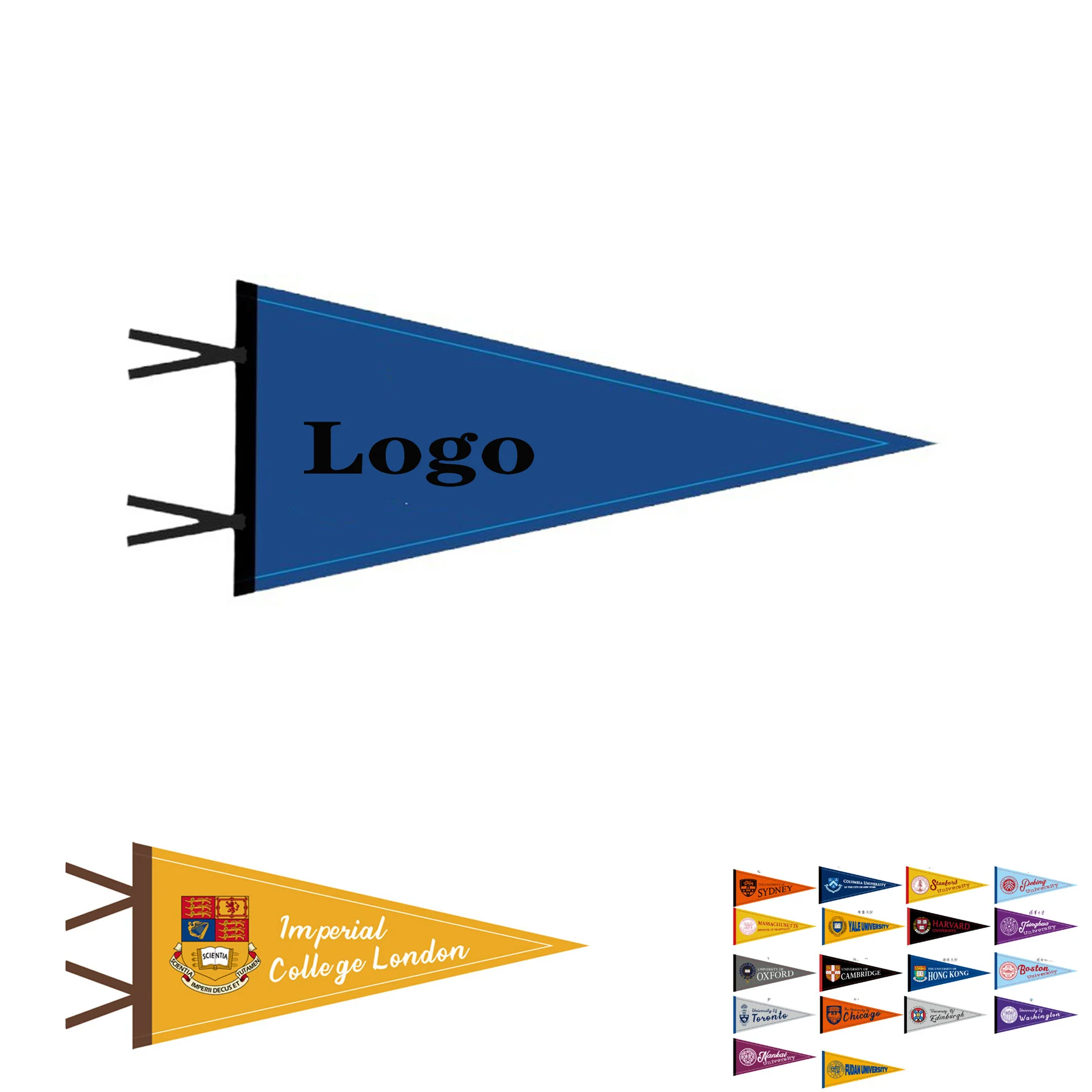 Custom Felt Pennant Flag – 17"