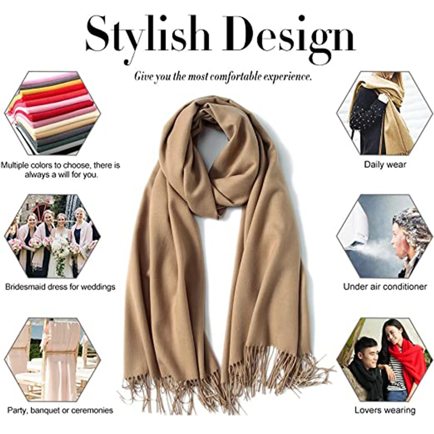 Women Warm Large Scarves